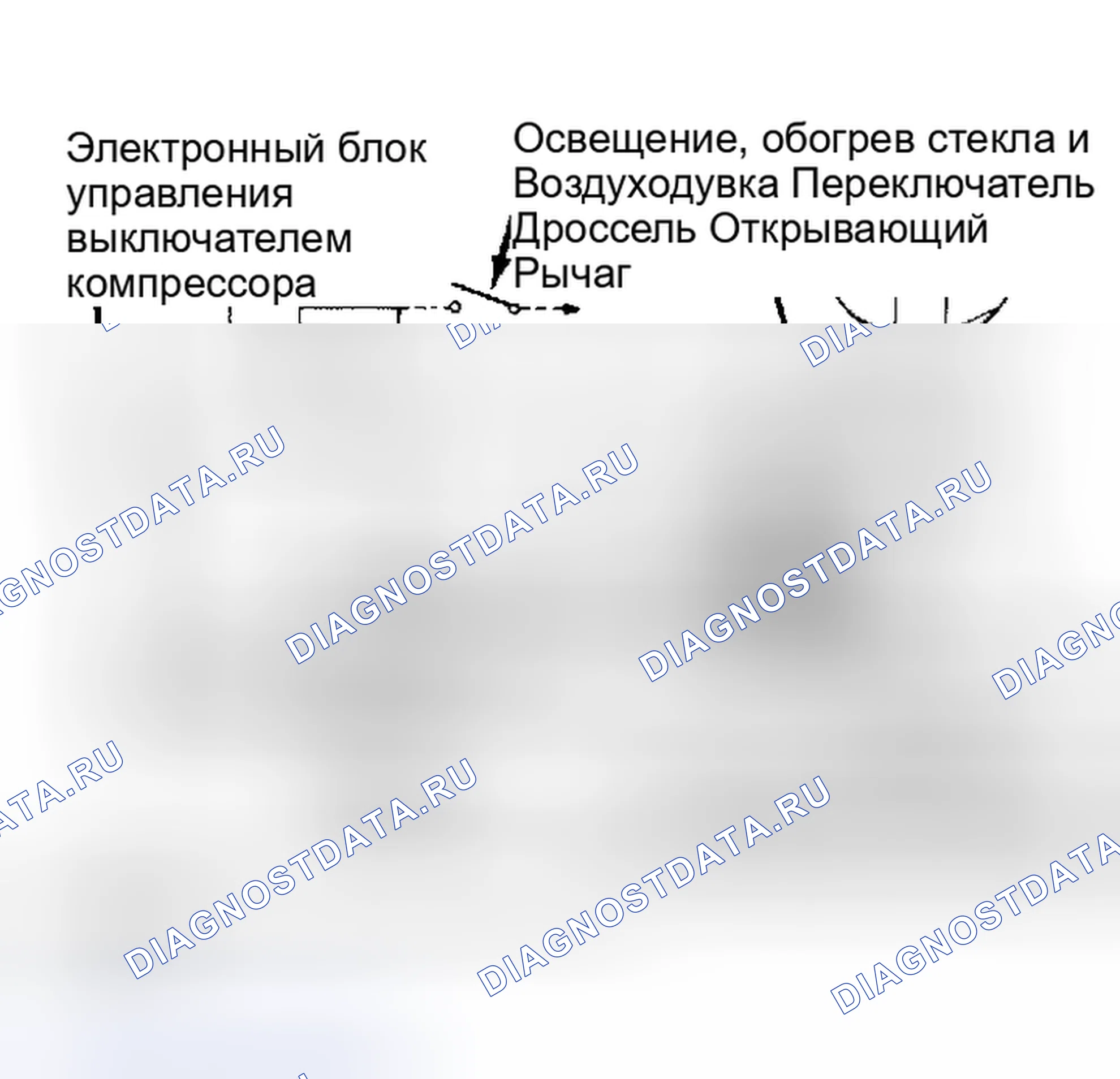 Рис. 1: Система открывания дроссельной заслонки системы кондиционирования воздуха (типовая). Mitsubishi Montero I
