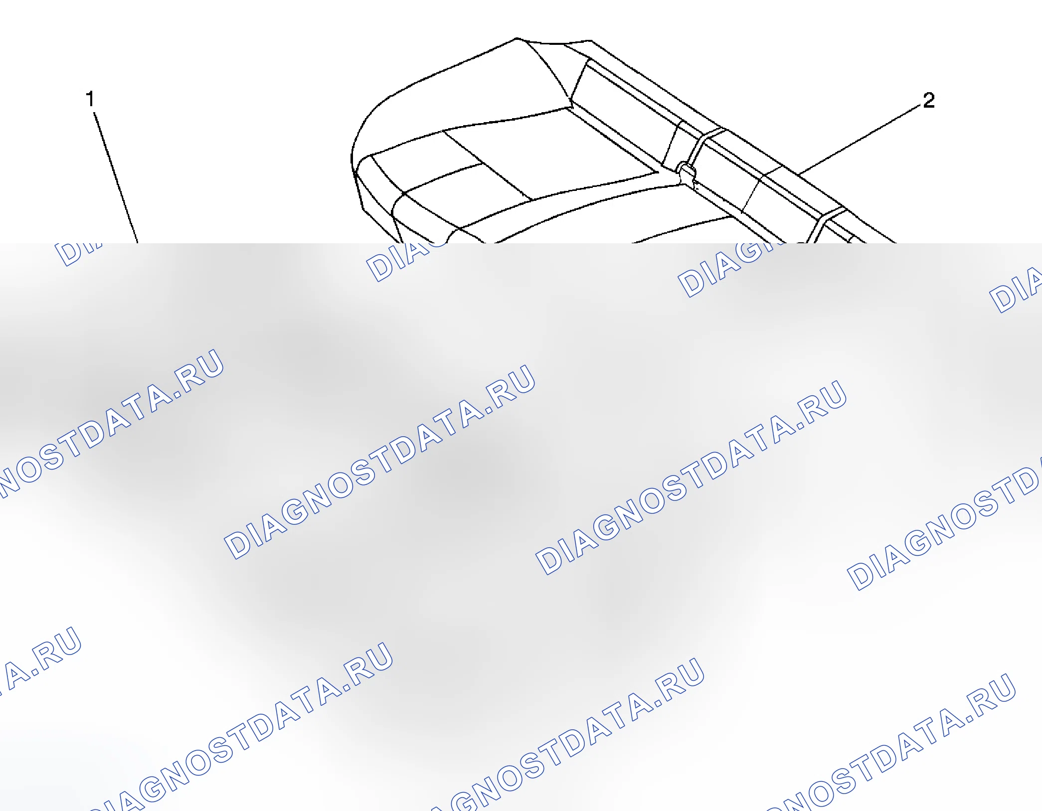 Рис. 18: Покрытие подушки сиденья и замена подушки - задняя часть. Cadillac STS I