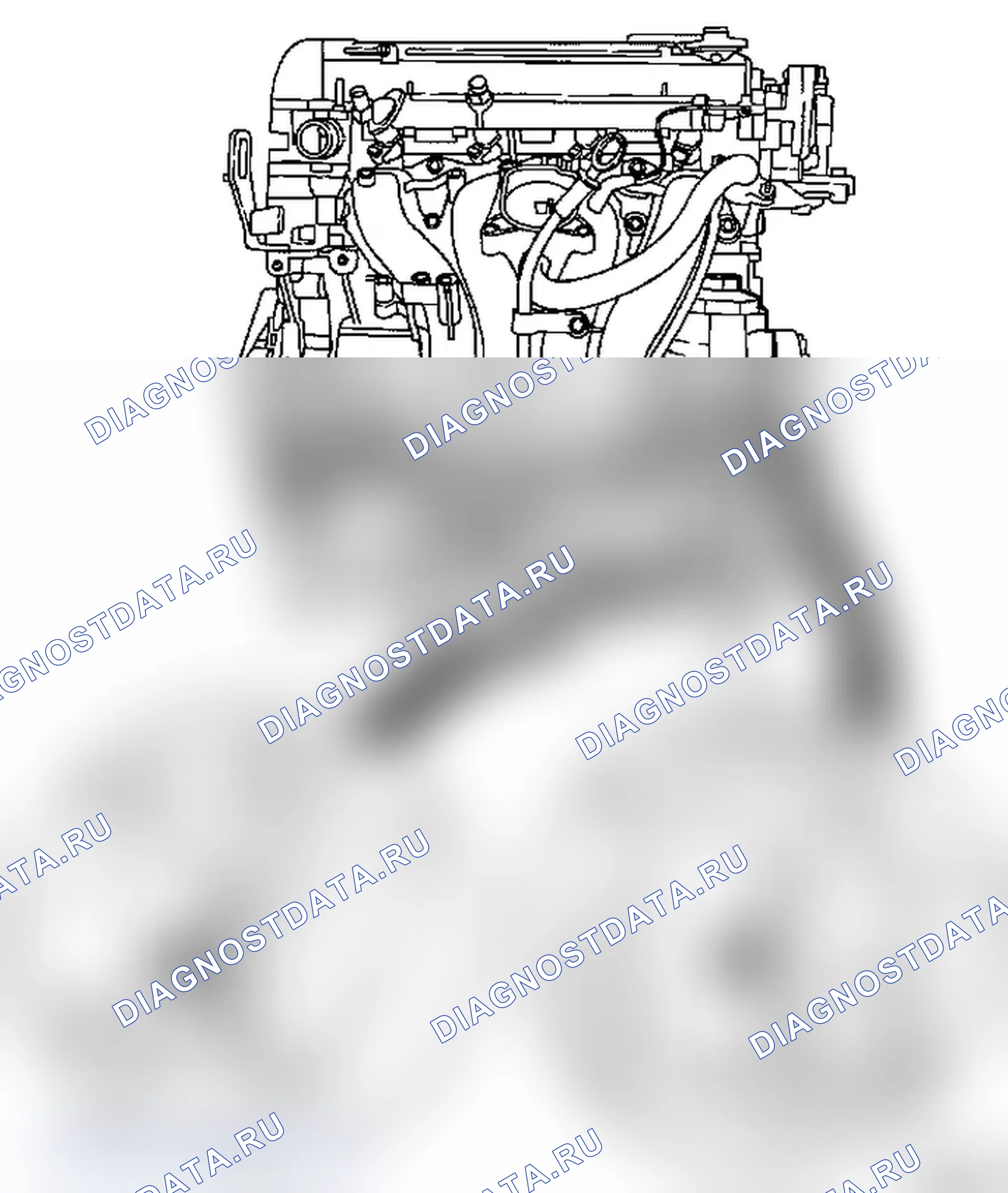 Бензиновый двигатель DOHC (Z 20 NET), номер двигателя. Opel Vectra C