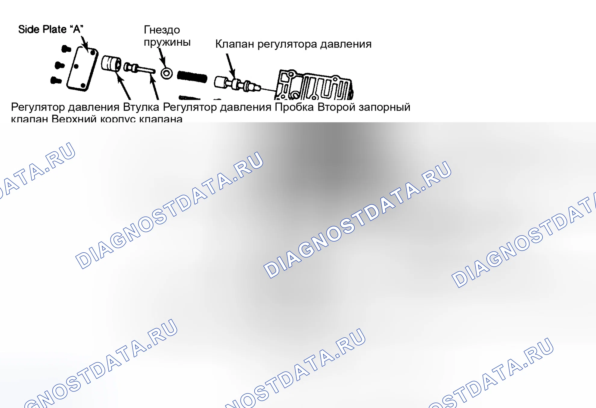 Рис. 64: Разнесенный вид корпуса клапана (L3N71B). Nissan 200SX S12