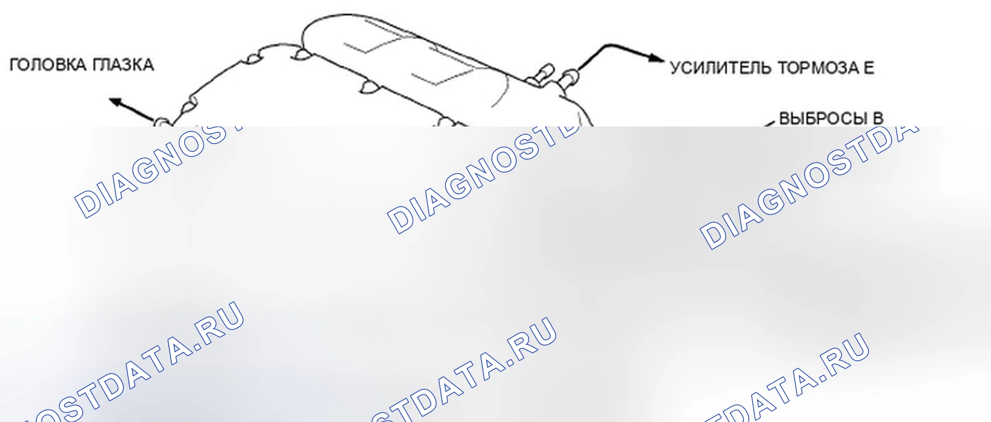 Рис. 384: Трассировка вакуумного шланга. Honda Accord VIII