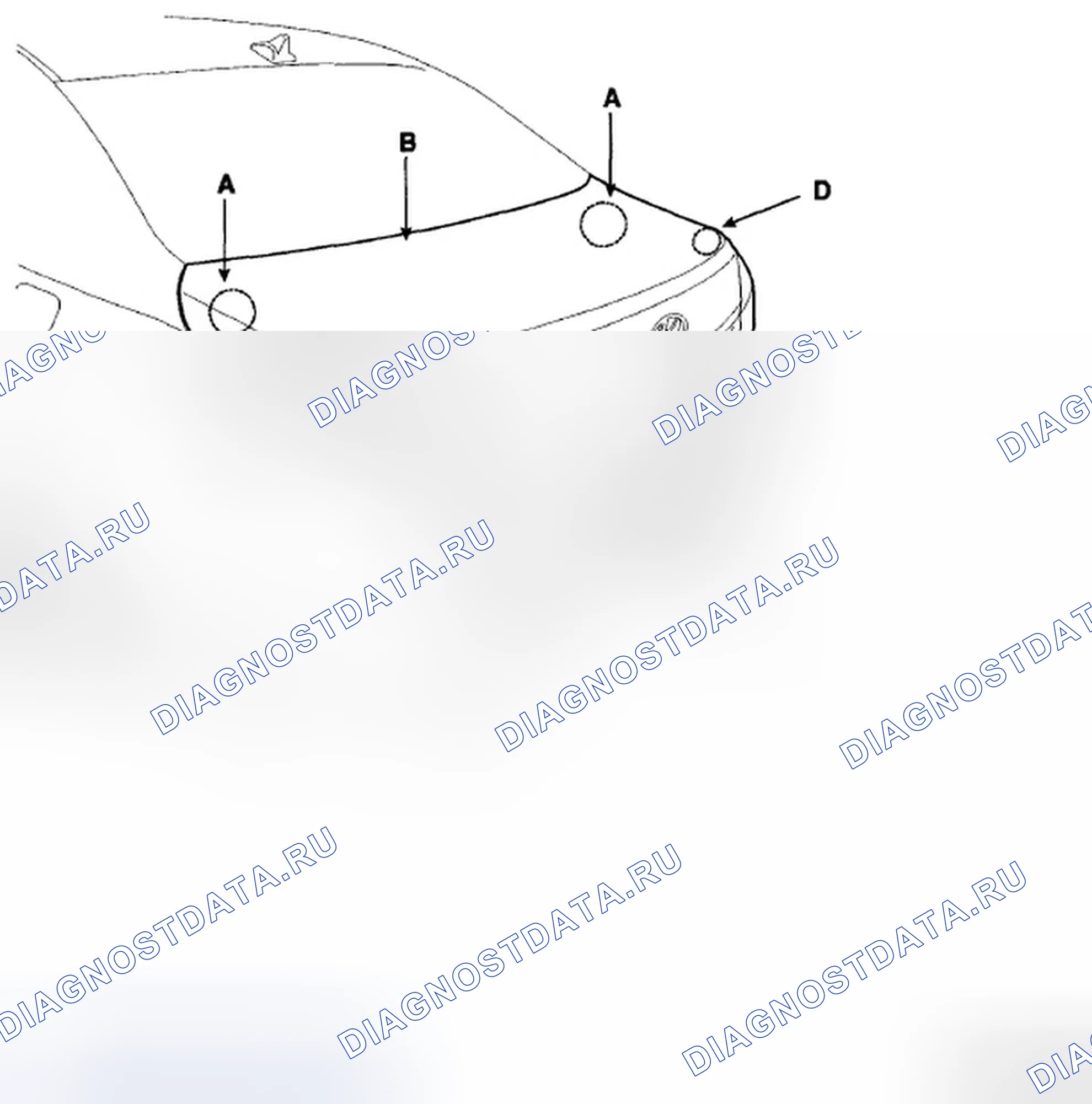Рис. 31: Регулировка наружных кузовных панелей. Hyundai Genesis I