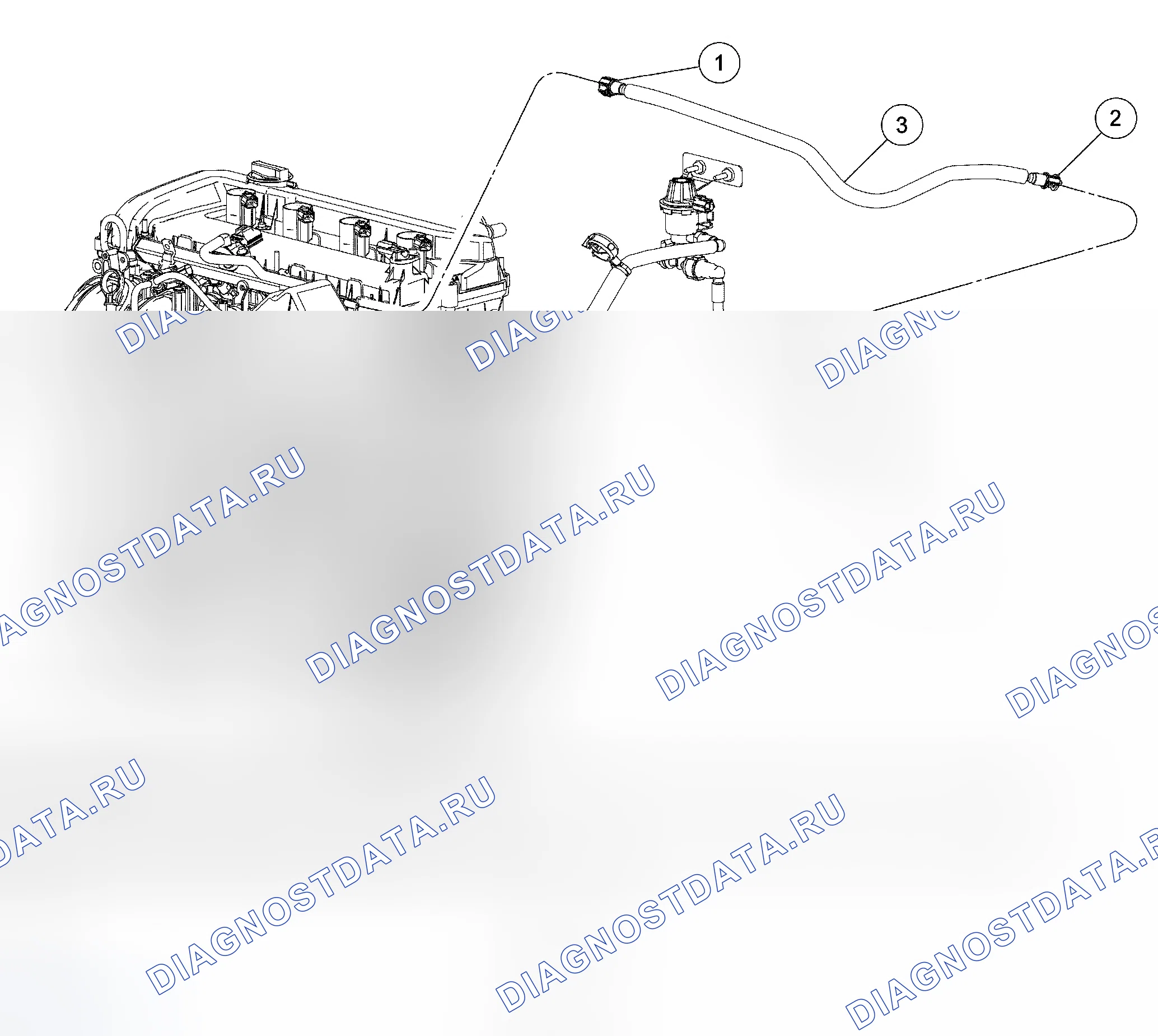 Рис. 27: Топливопроводы - 2,3 л. Ford Escape I рестайлинг