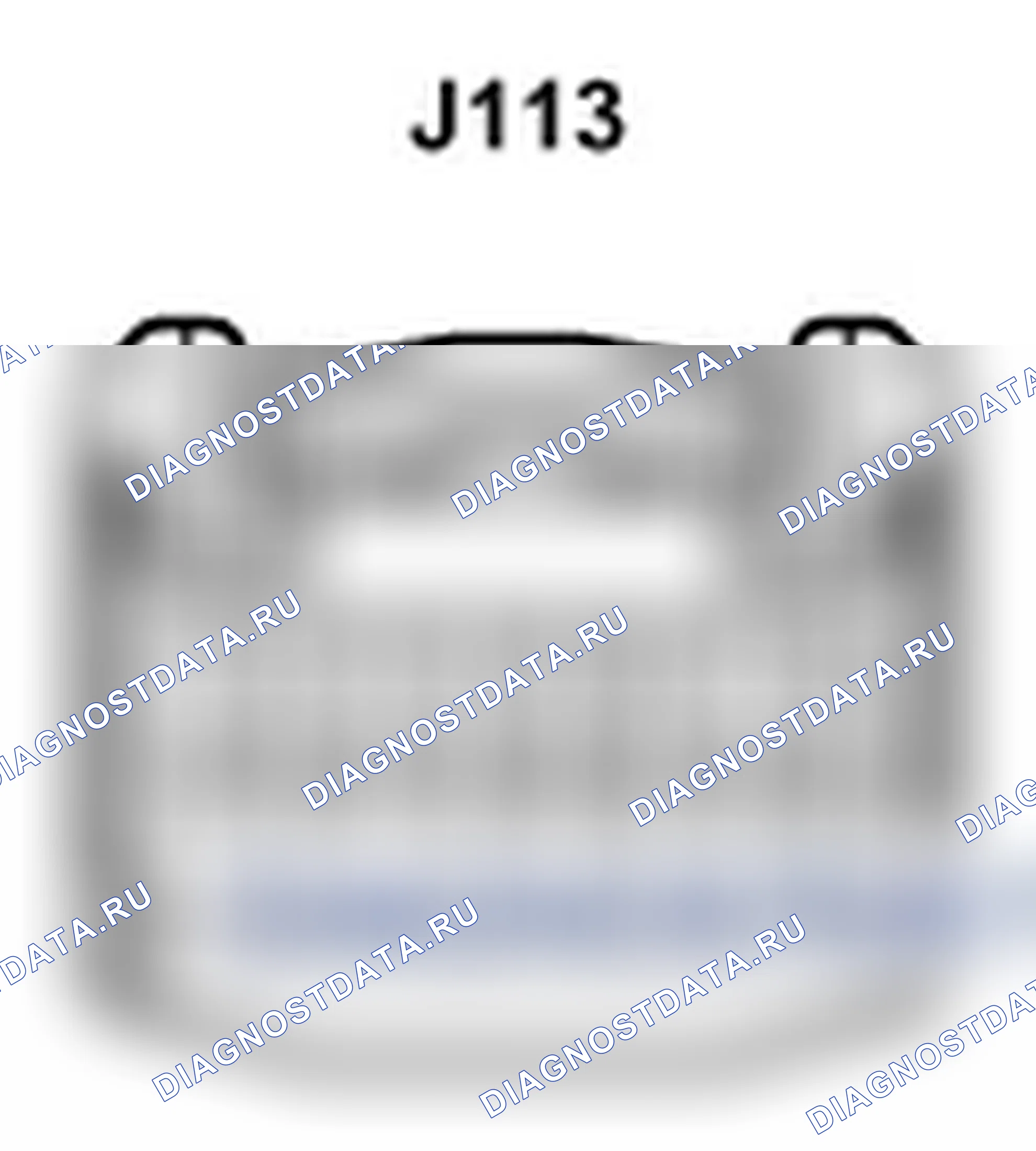 Рис. 341: Вид с торца разъема ECU мультимедийного интерфейса (J113). Lexus IS F I