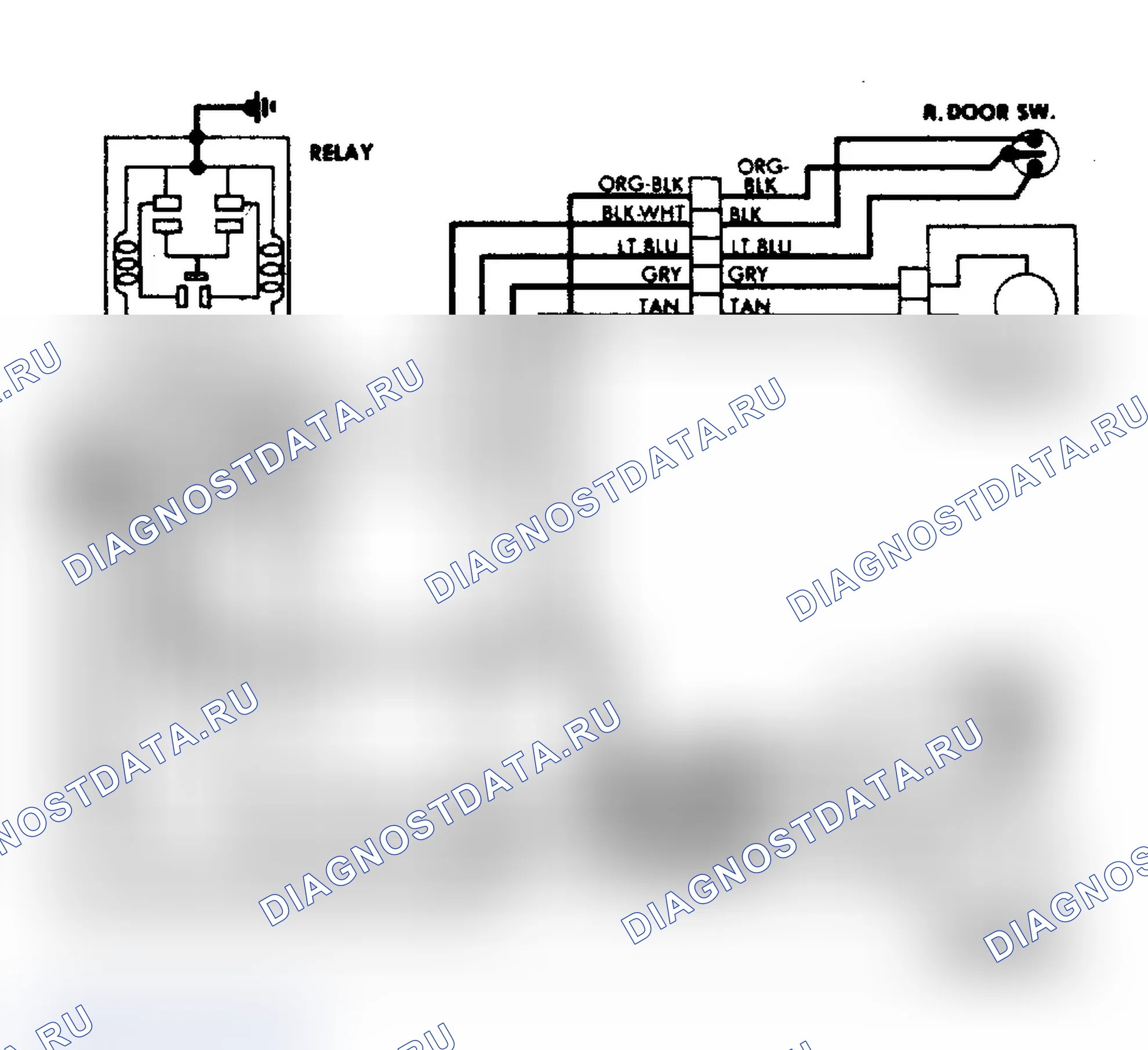 Рис. 1: Схема подключения замка двери питания. Chevrolet Cab & Chassis C20 
