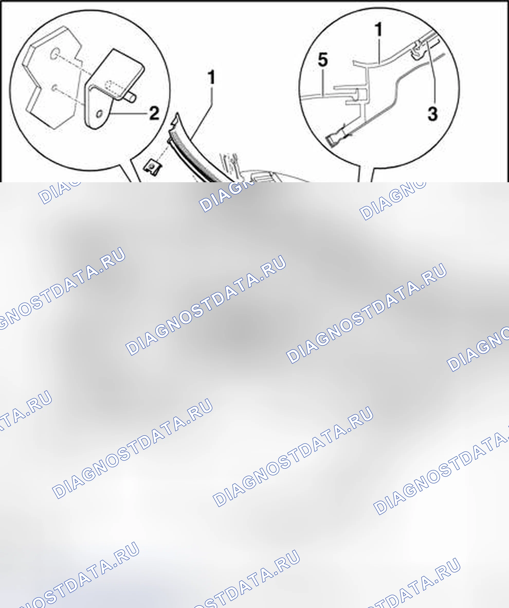 Рис. 53: облицовка панели капота, снятие и установка. Audi S4 B6