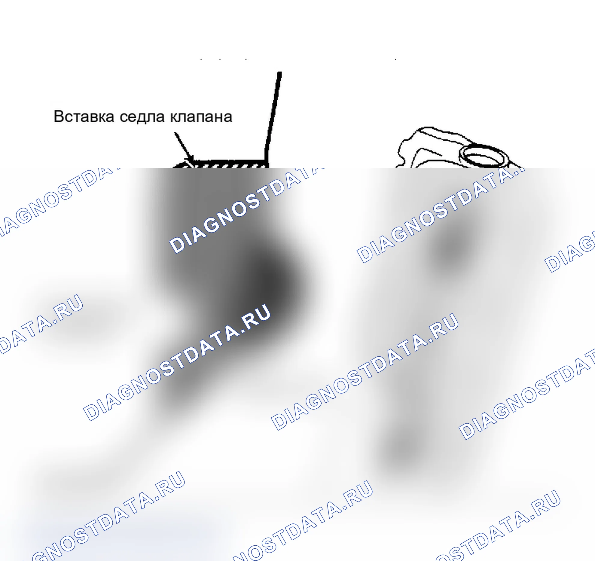 Рис. 16: Замена вставки седла клапана. Chevrolet Chevette I