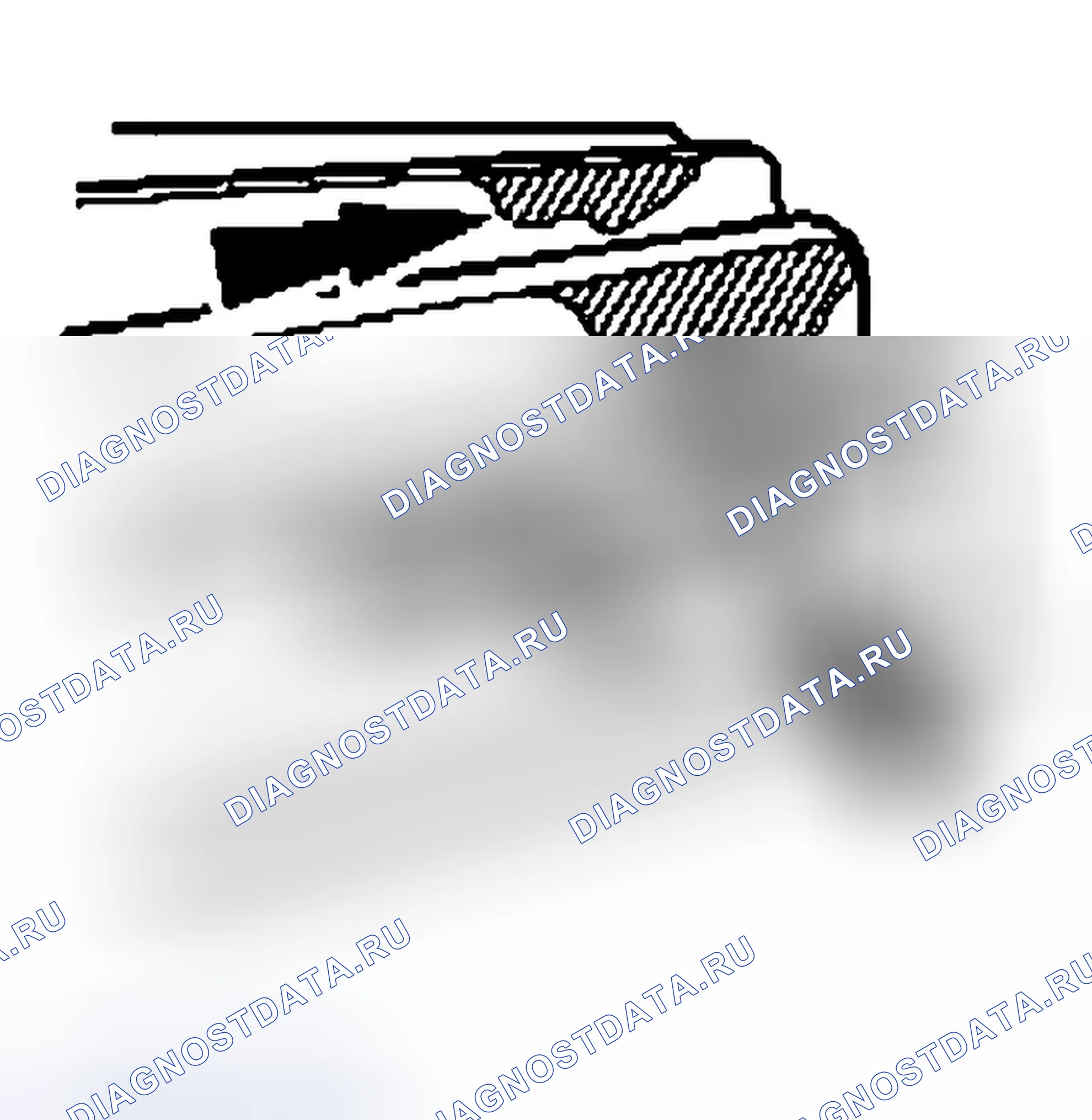 Рис. 250: Зубья зубчатого колеса, поврежденные растрескиванием. Ford Pickup F150 