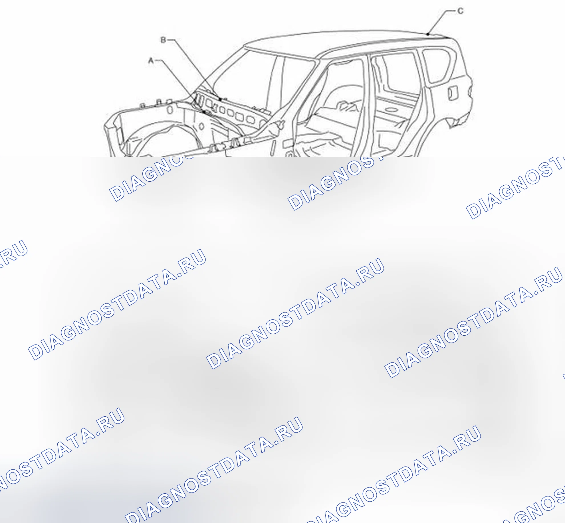 Рис. 50: Метки центра тела. Infiniti QX56 II