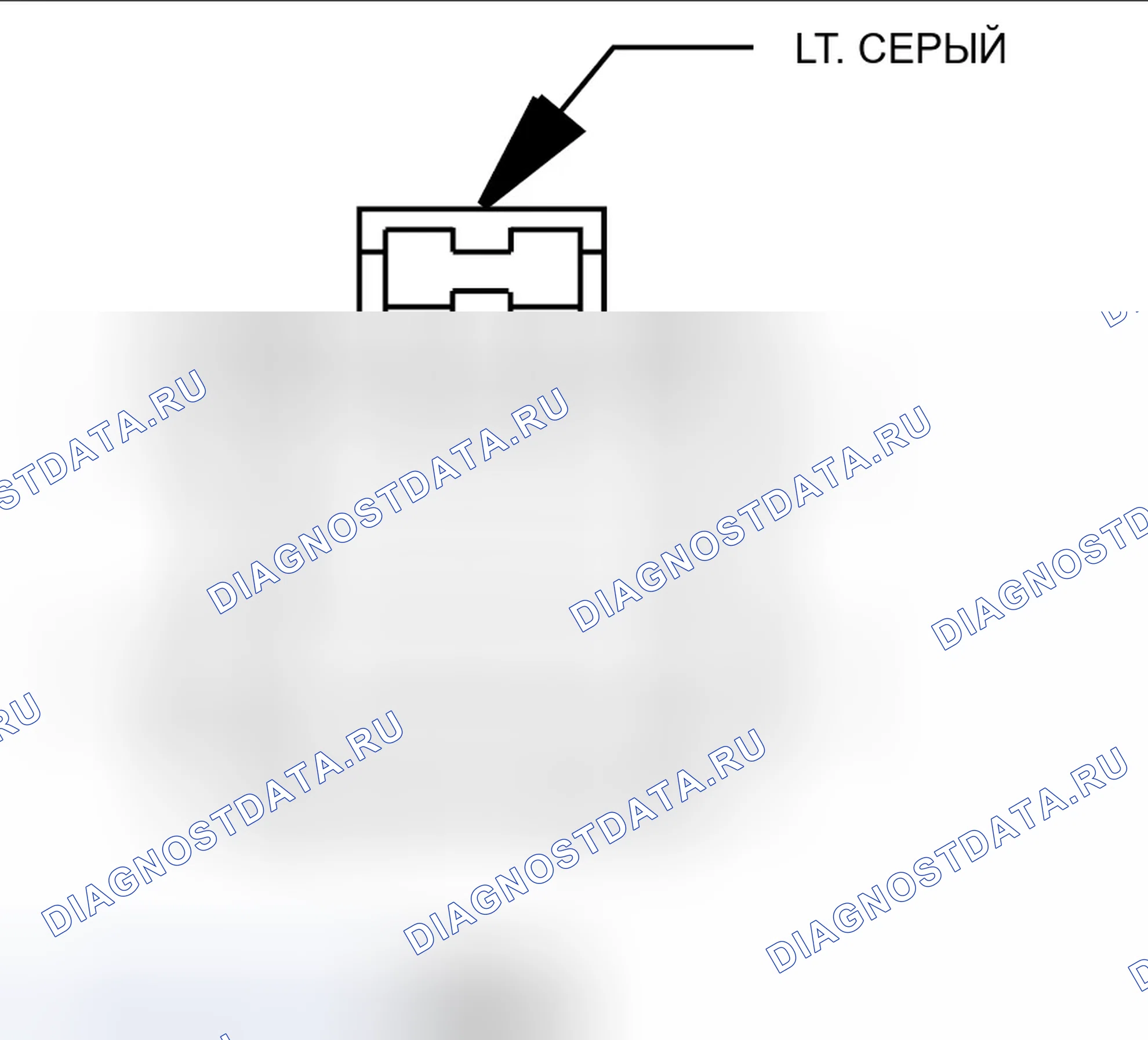 Рис. 122: Вид с торца встроенного разъема (C305). Dodge Caliber I