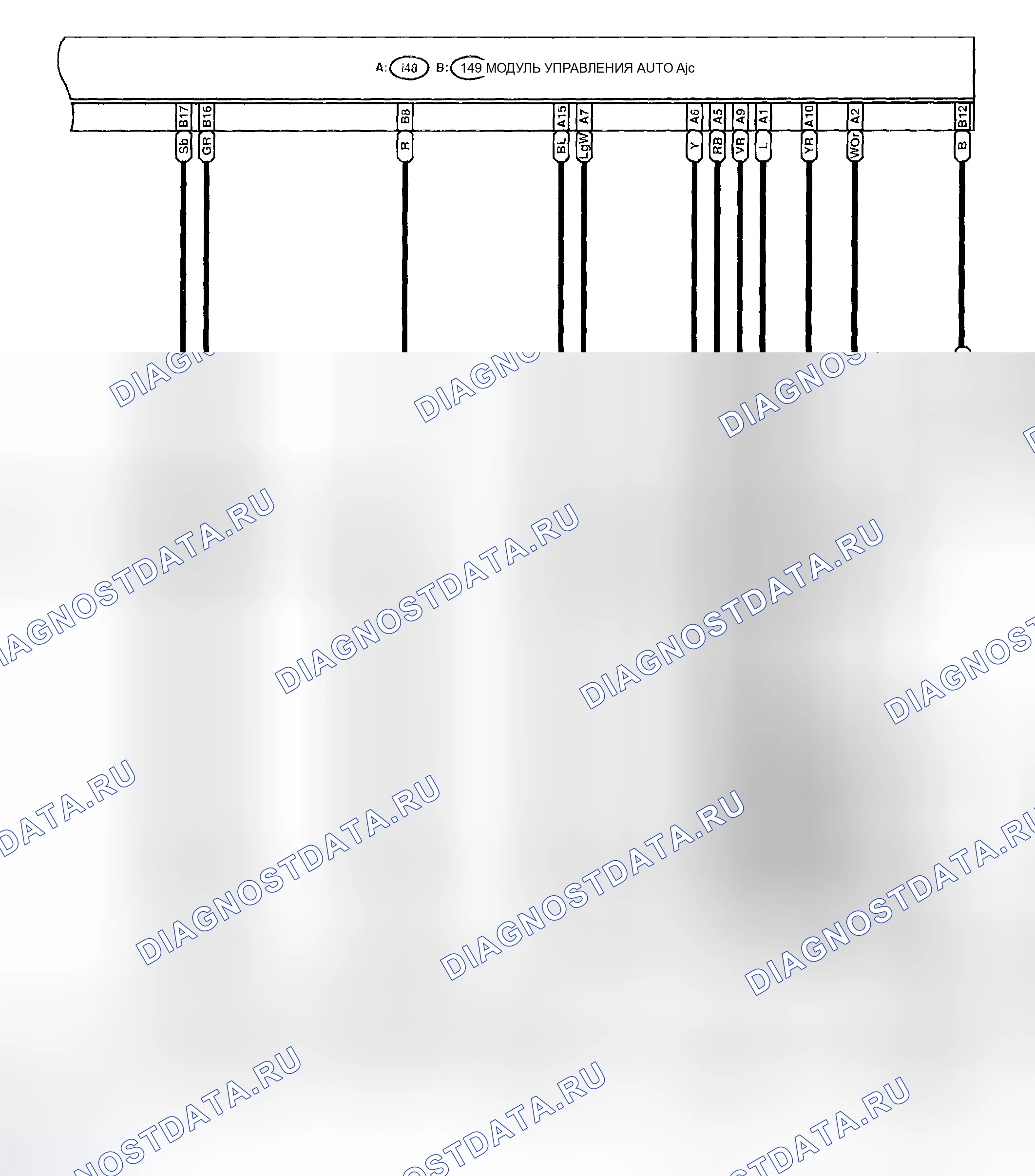 Рис. 52: Схема кондиционера Auto A / C (4 из 4). Subaru Outback BH