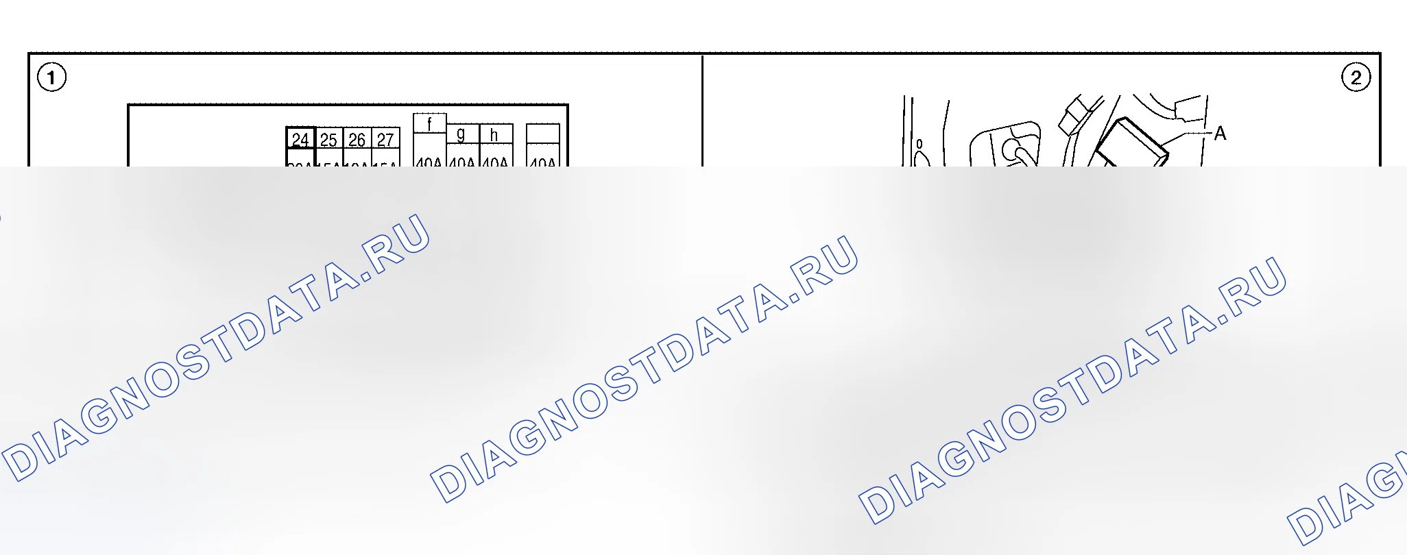 Рис. 68: Расположение компонентов и разъемов кабелей. Honda S660 I