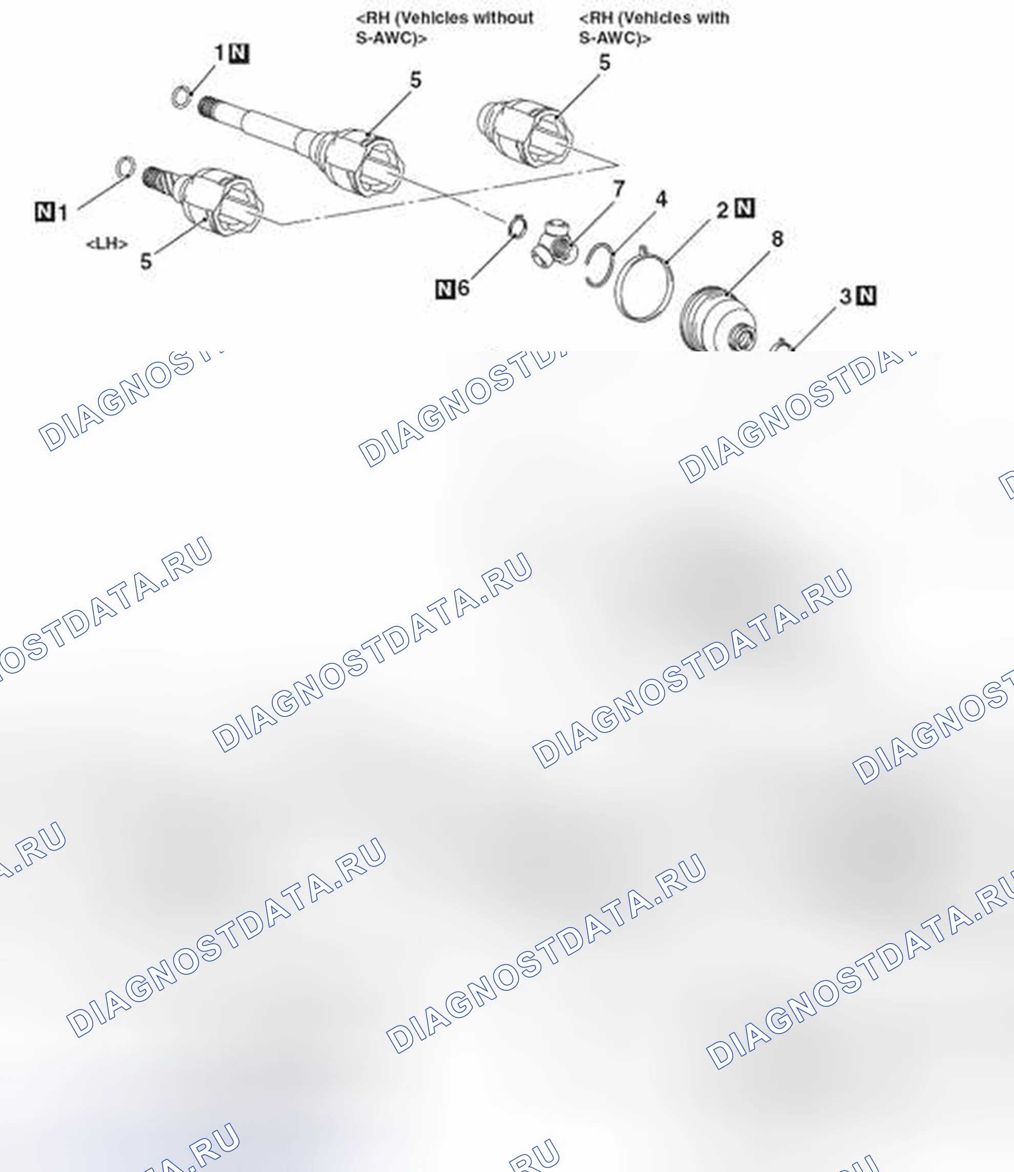Рис. 37: РАЗБОРКА И СБОРКА < AWD >. Honda e:NP1 I