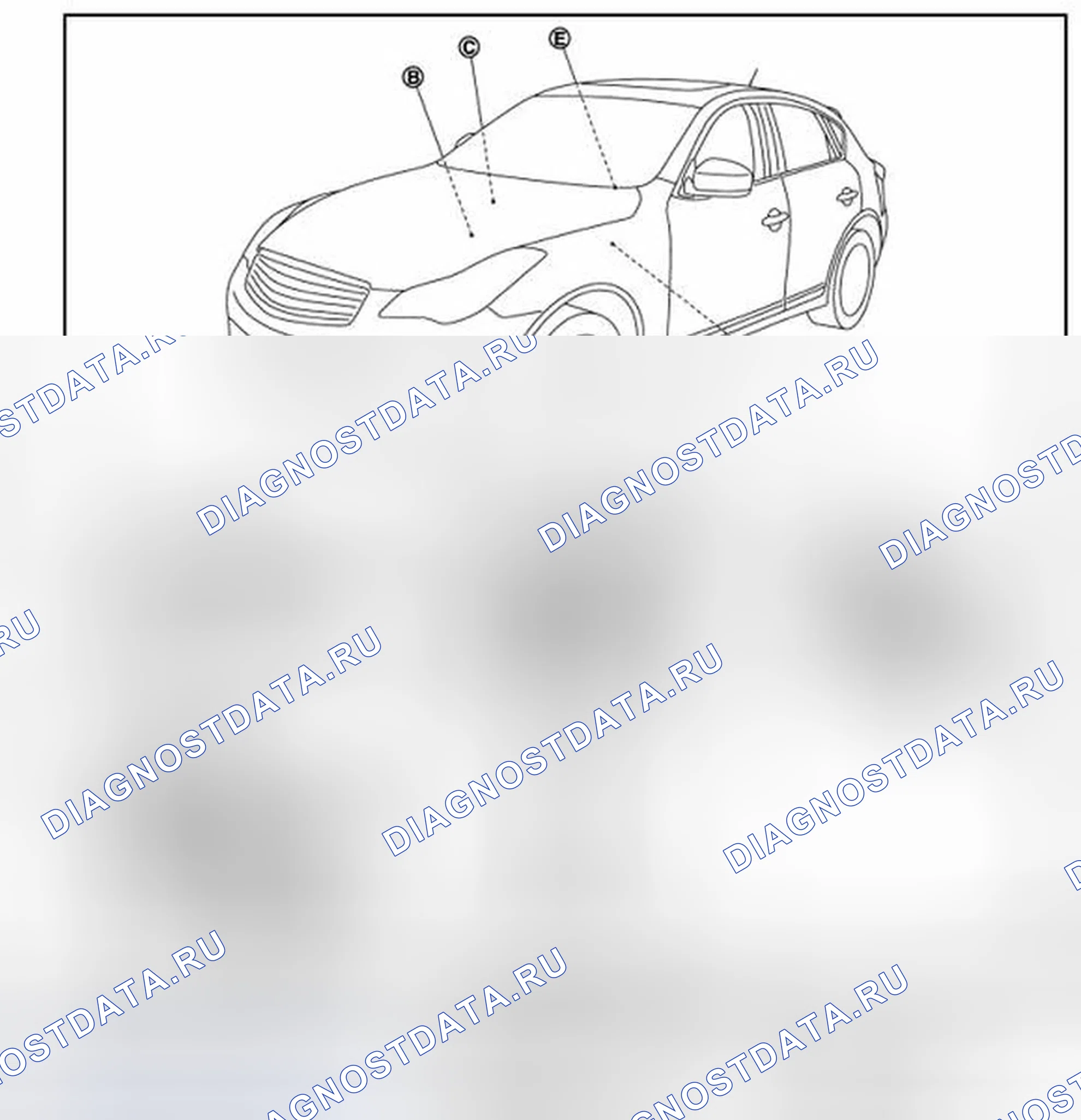 Рис. 3: Расположение компонентов. Infiniti EX35 I