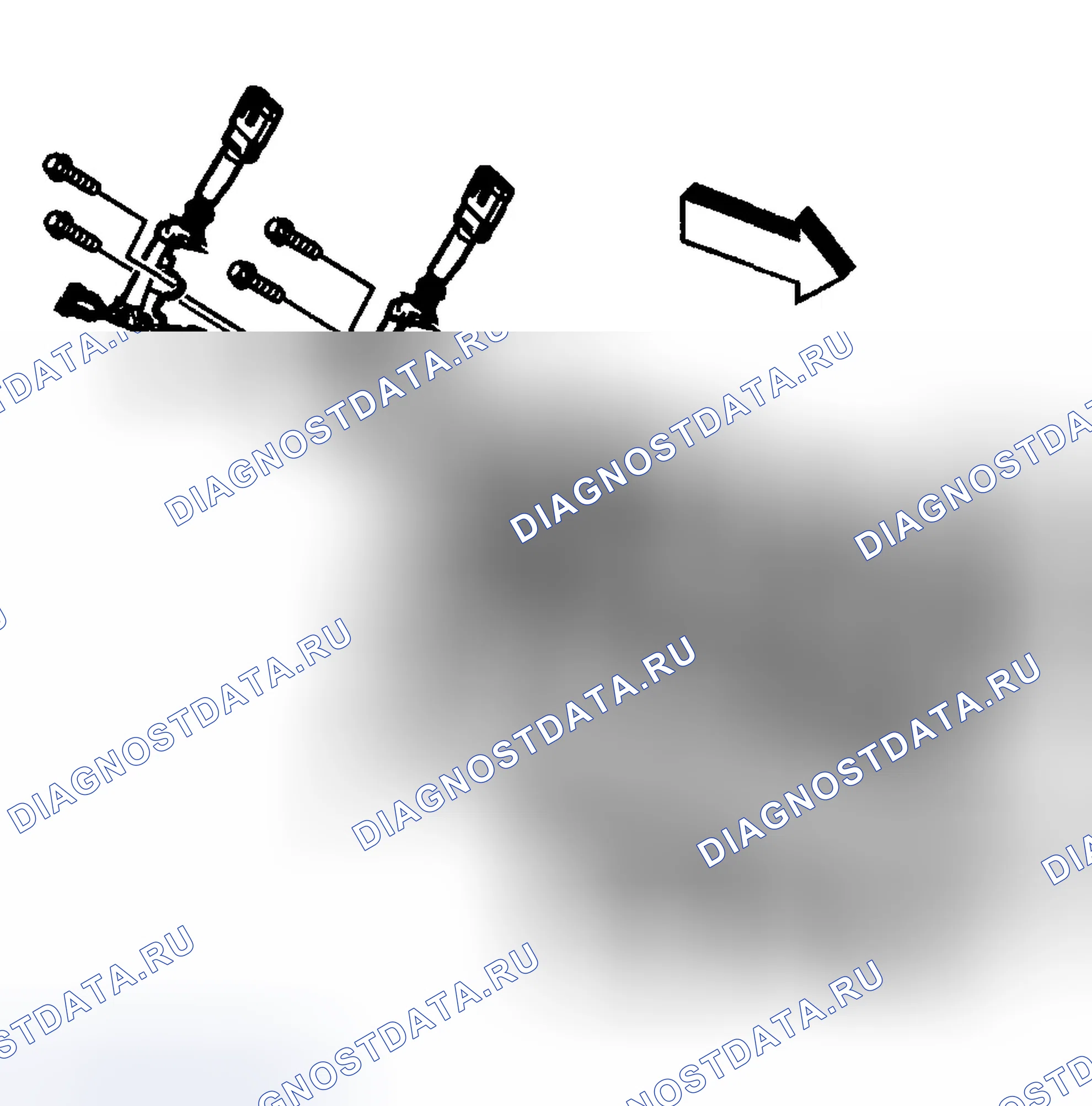 Рис. 946: Снятие крышки коромысла клапана - внизу справа. Chevrolet Silverado 2500 