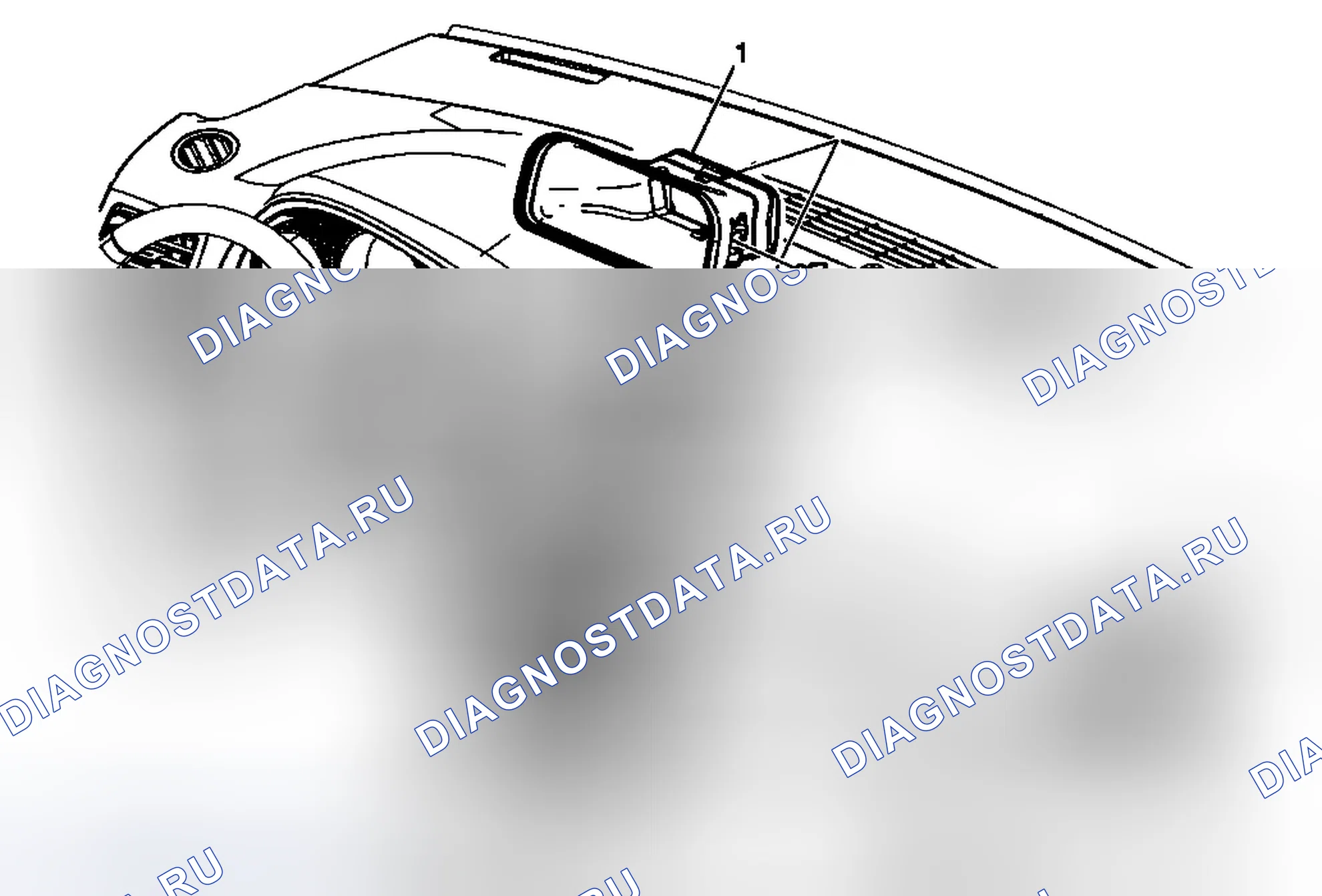 Рис. 42: Замена датчика температуры воздуха в воздуховодах - верхний. Chevrolet Malibu VIII