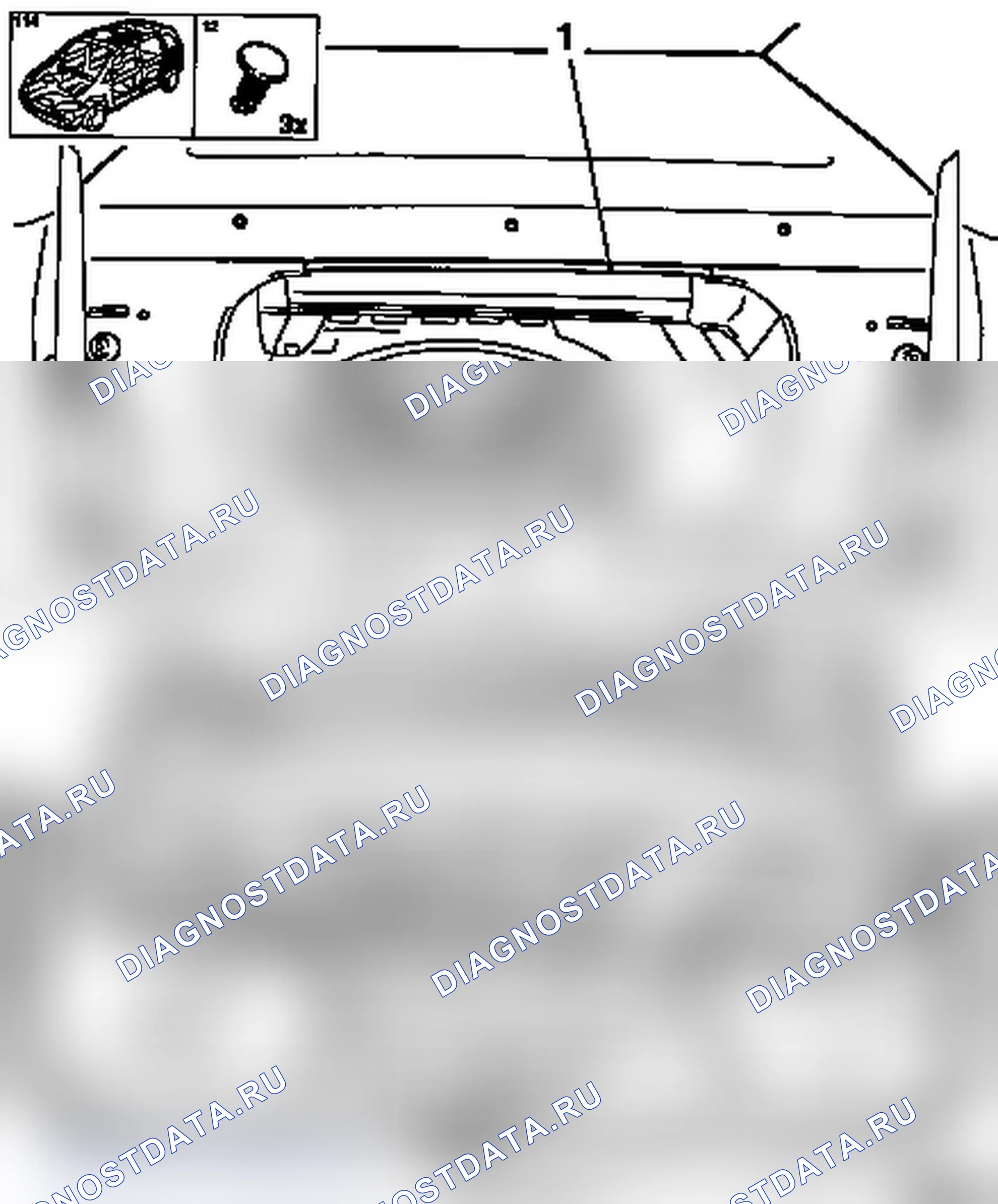 Снятие и установка внутренней обшивки задней панели сверху (модель F07). Opel Astra G