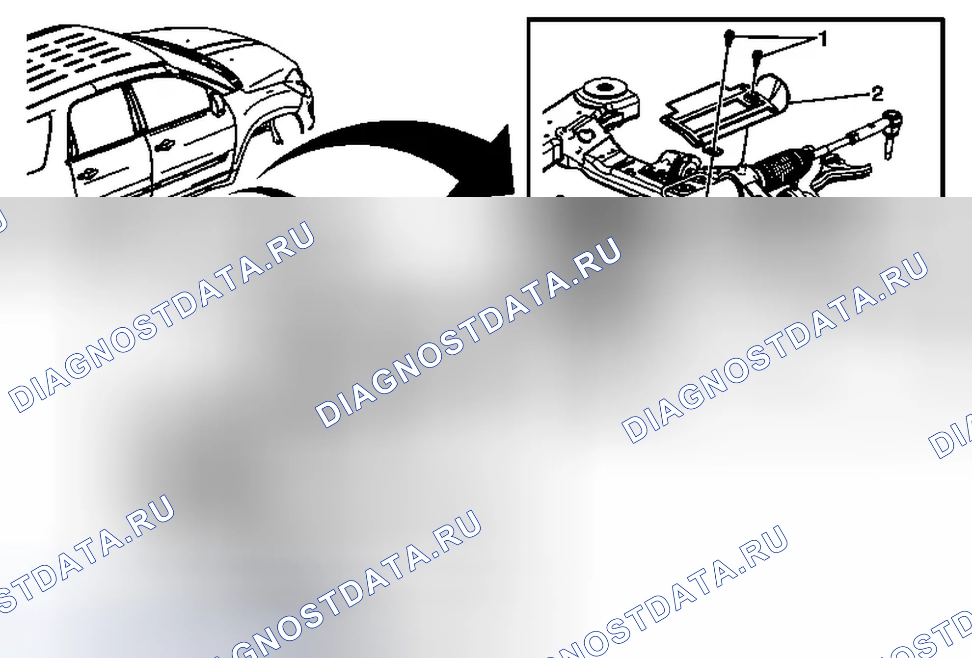 Рис. 7: Замена теплозащитного экрана рулевого механизма. Chevrolet Traverse I