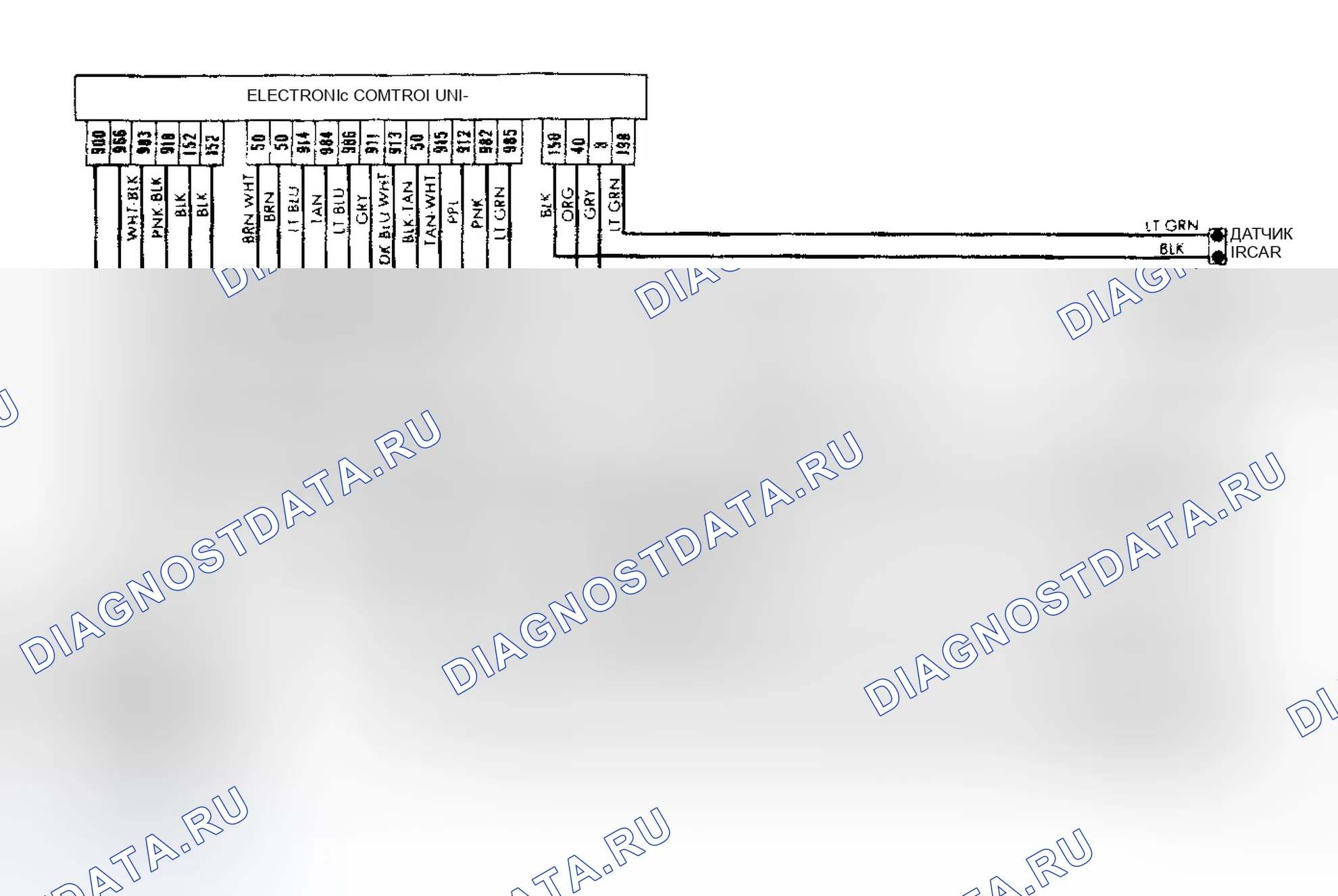 Рис. 8: Схема подключения системы управления климатом Regal Electronic Touch. Buick Electra V