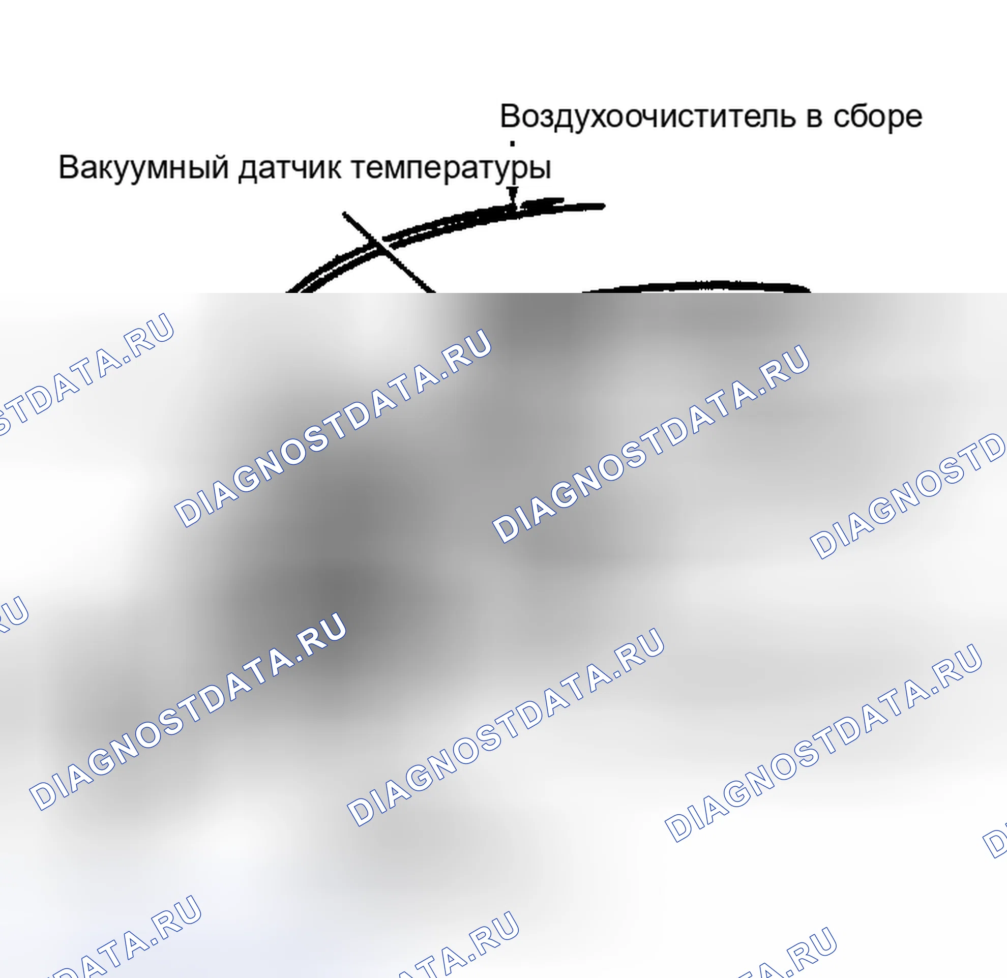 Рис. 105: Термостатический воздухоочиститель в сборе с датчиком температуры и вакуумным двигателем. Oldsmobile Toronado IV