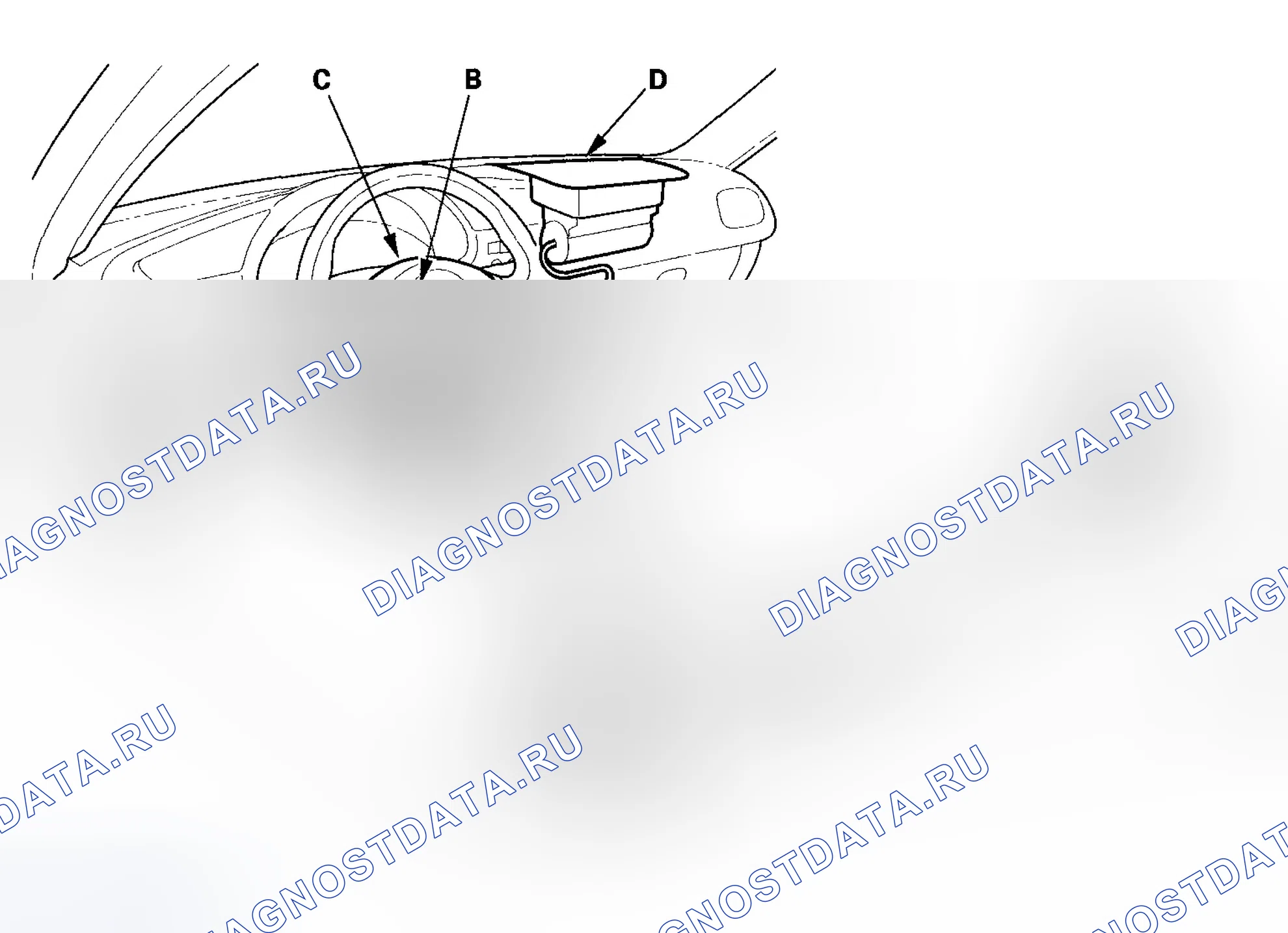 Рис. 168: Компоненты SRS. Honda Insight ZE1