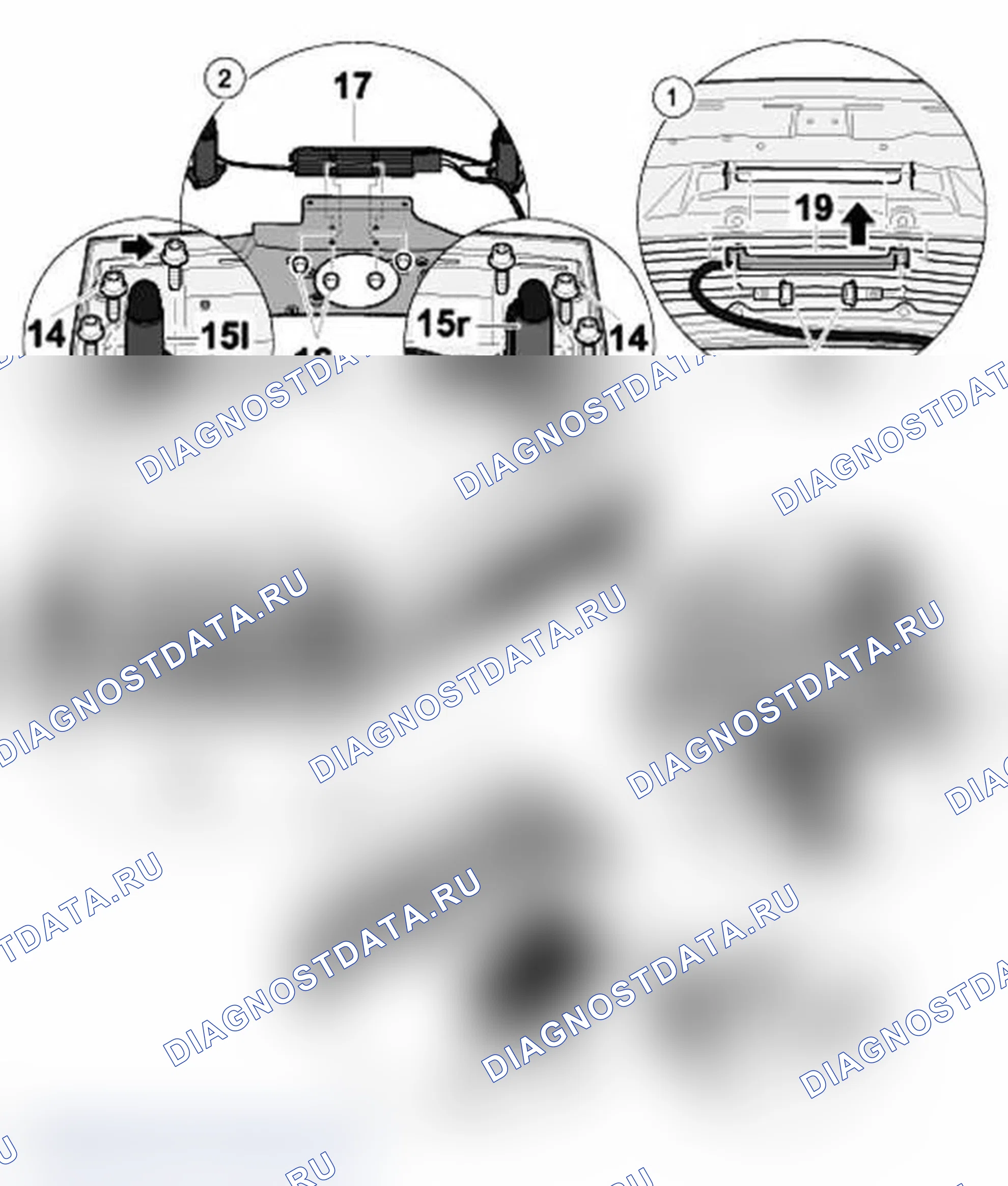 Рис. 94: Сборка задней крышки. Porsche 911 Carrera 996 рестайлинг