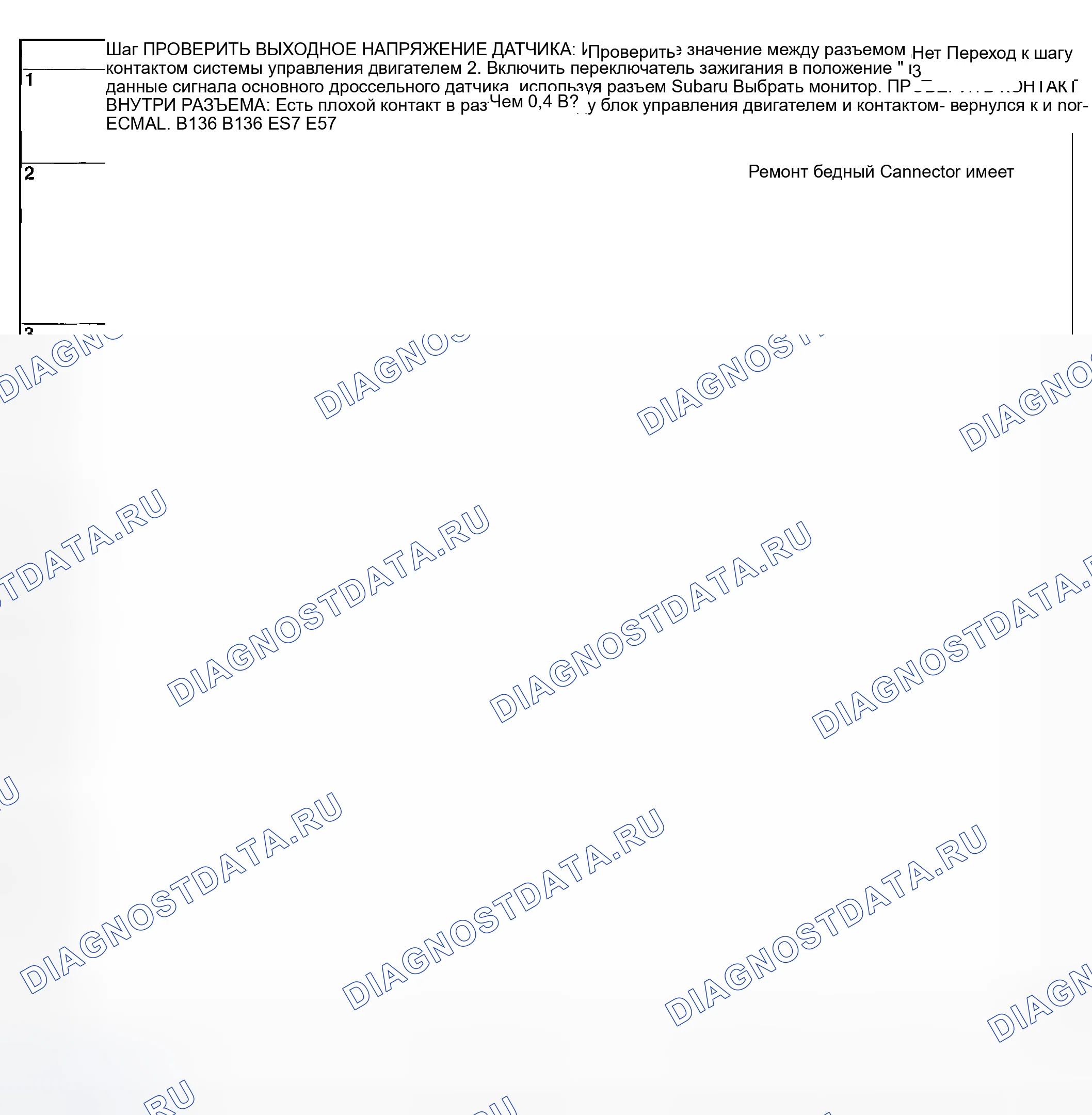 Рис. 881: ДИАГНОСТИЧЕСКАЯ ПРОЦЕДУРА. Subaru Legacy BL/BP