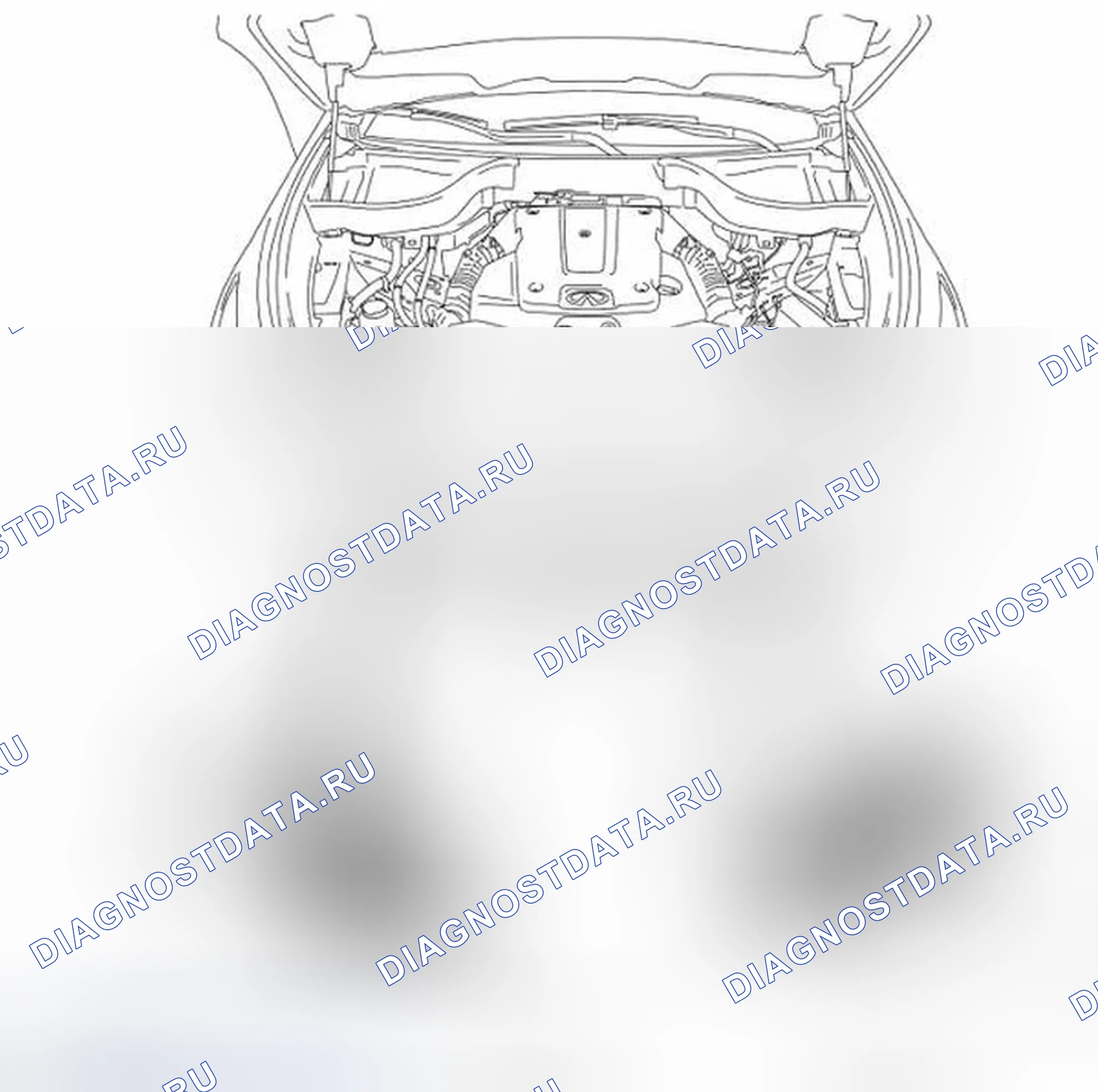 Рис. 50: Расположение компонентов. Infiniti FX35 II рестайлинг