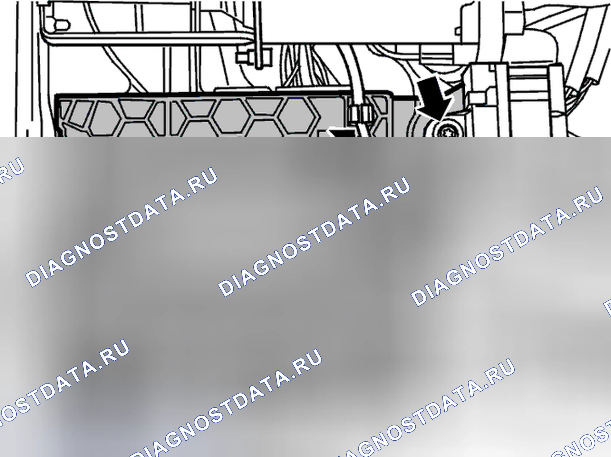 Рис. 357: Снятие кронштейна и крестовины. Volvo V70 II