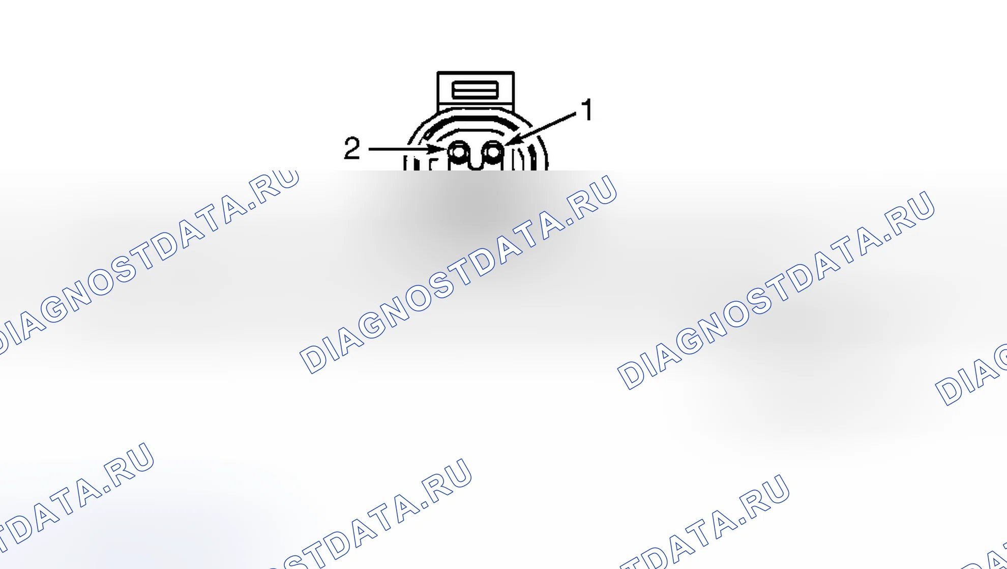 Рис. 87: ВИД С ТОРЦА ЭЛЕКТРИЧЕСКОГО ЖГУТА СОЛЕНОИДА ПРОДУВКИ EVAP. Dodge Cab & Chassis R2500 