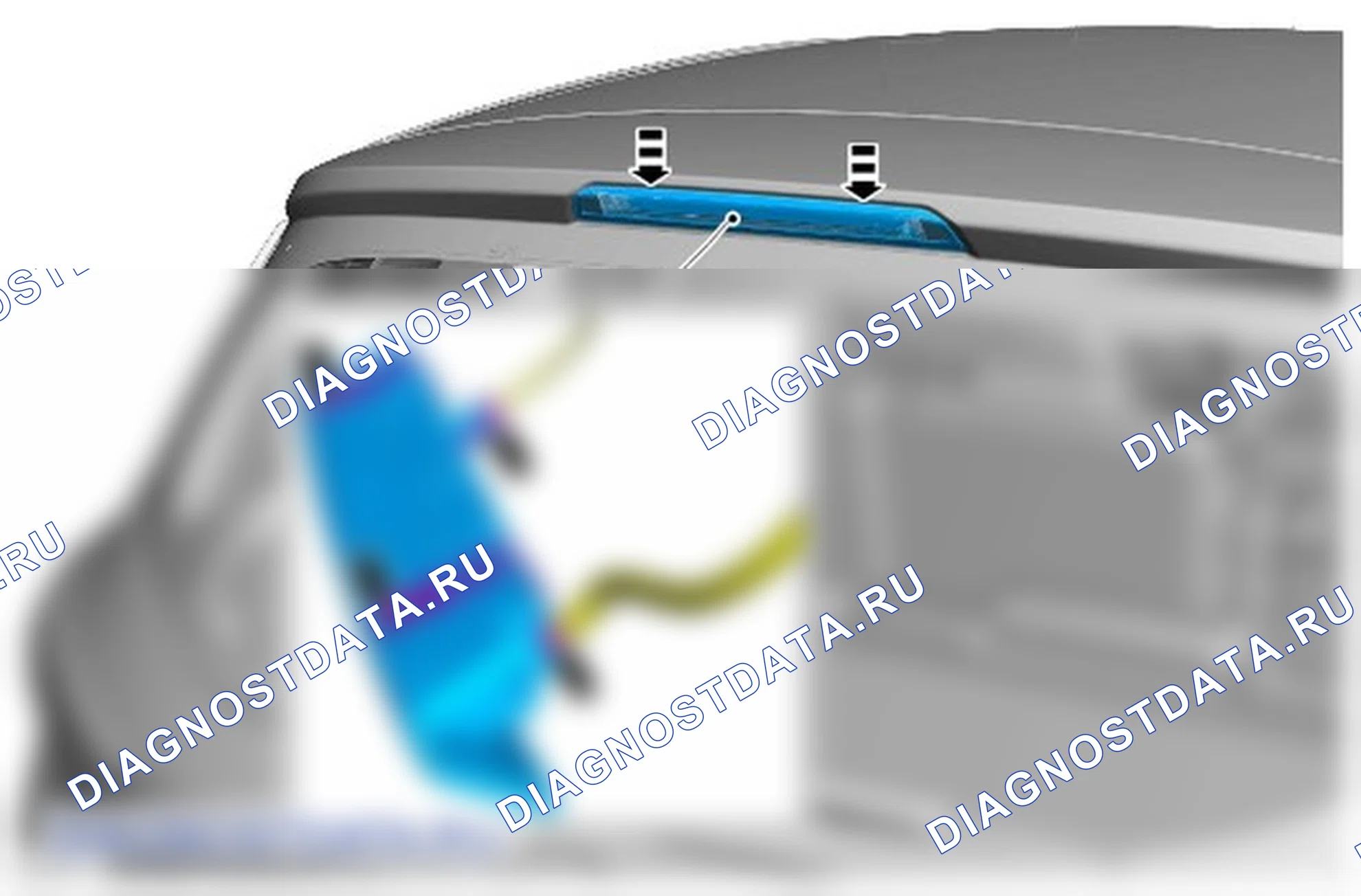 Как снять и установить верхний стоп-сигнал. Ford Galaxy III