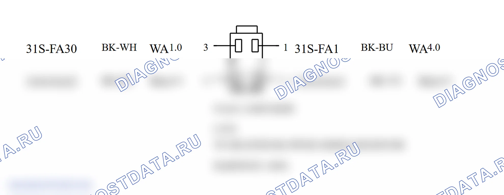 Распиновка разъёма Resistor. Ford Tourneo Connect I