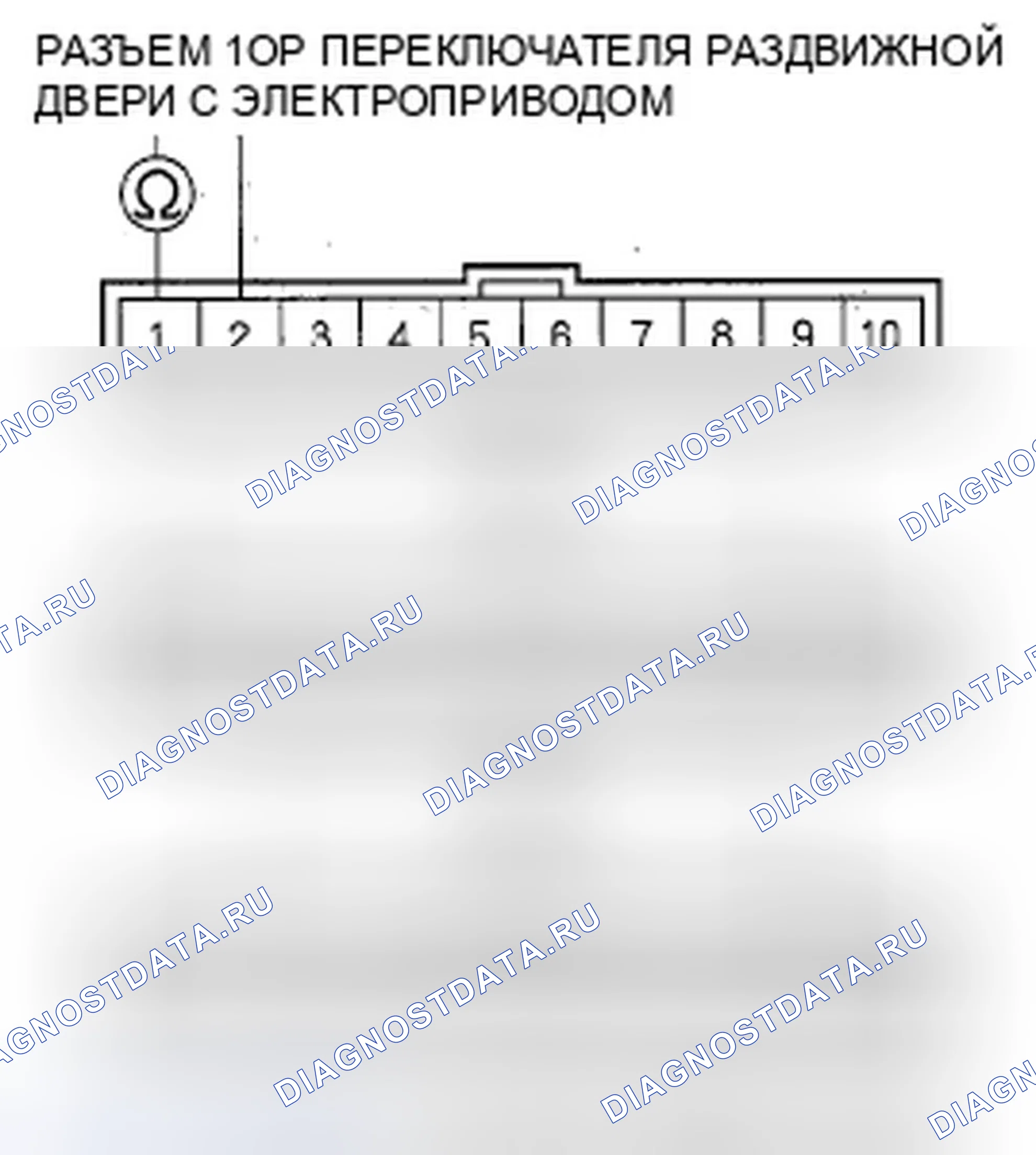 Рис. 239: расшифровка кода ошибки B2039: Левый силовой переключатель раздвижной двери Ошибка ввода сигнала открытия / закрытия (ввод в то же время). Honda Odyssey IV