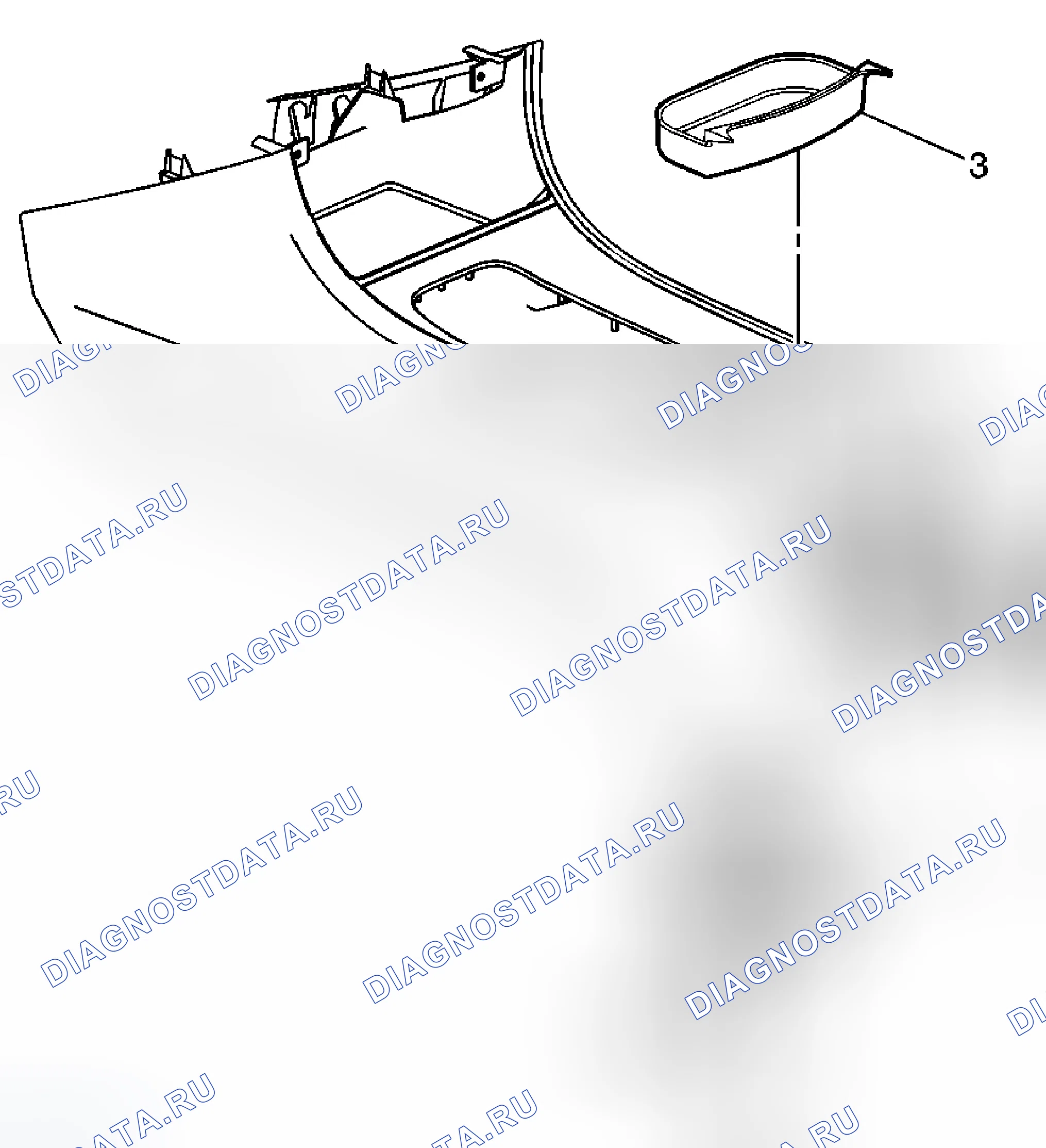 Рис. 44: Замена Cupholder - передняя напольная консоль. Buick LaCrosse I