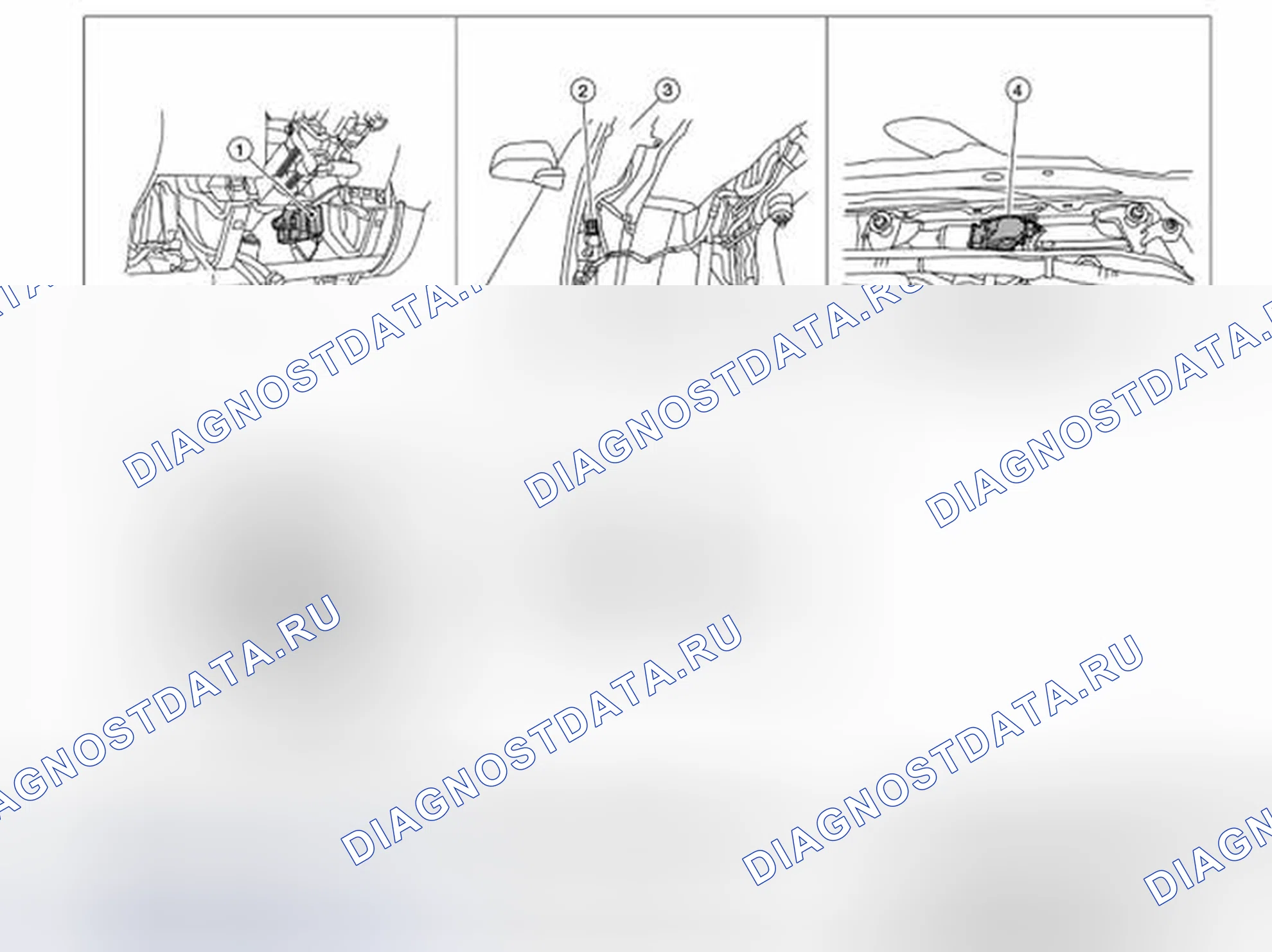 Рис. 3: Расположение компонентов. Nissan Pathfinder III рестайлинг