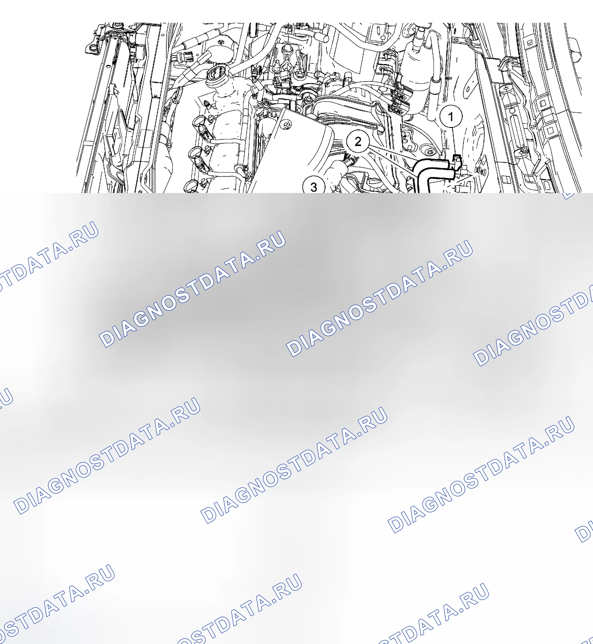Рис. 1: Шланг нагревателя - 3,0 л (4V). Hyundai Matrix I