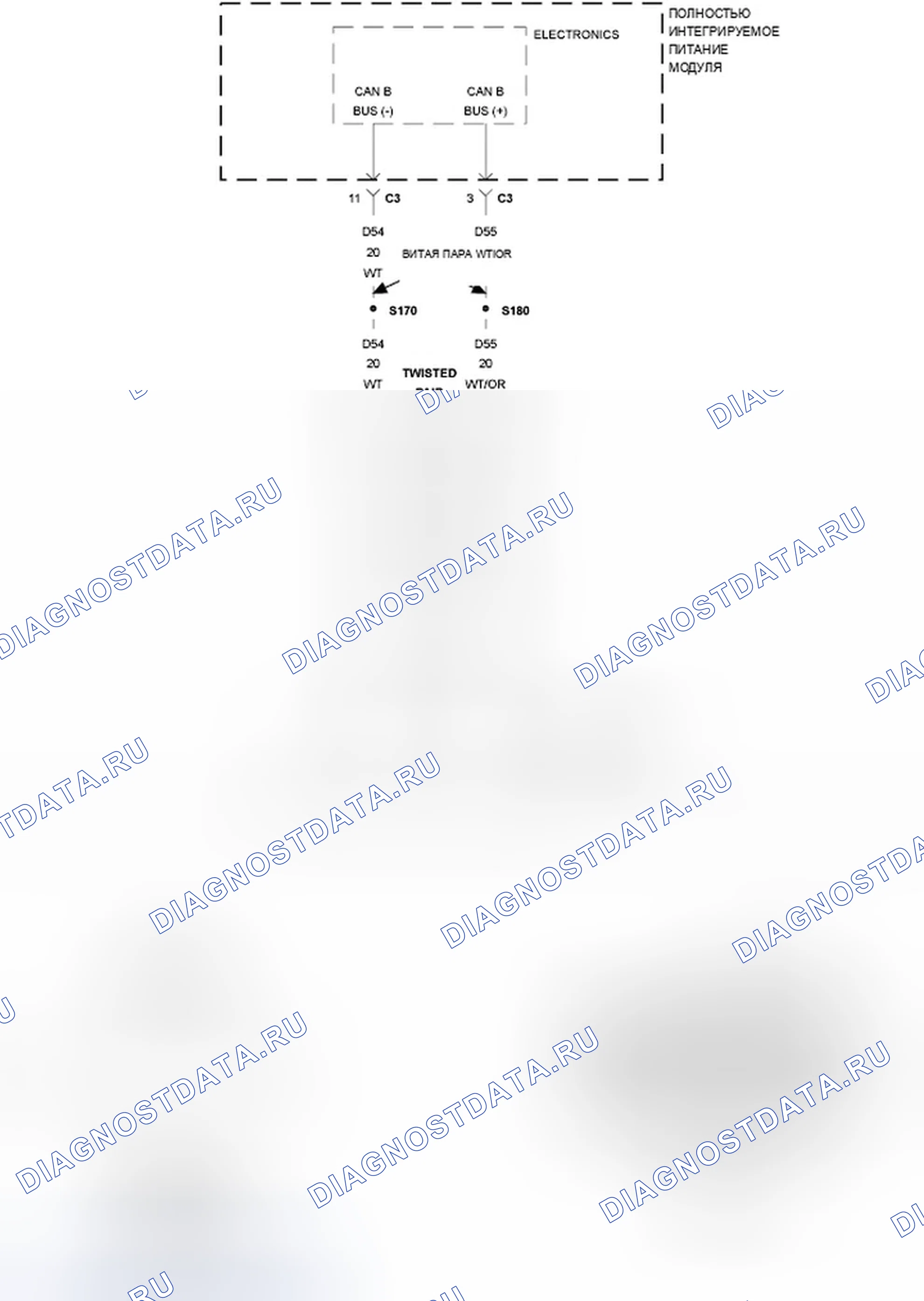 Рис. 153: Шина U0019-CAN B. Chrysler 200 I