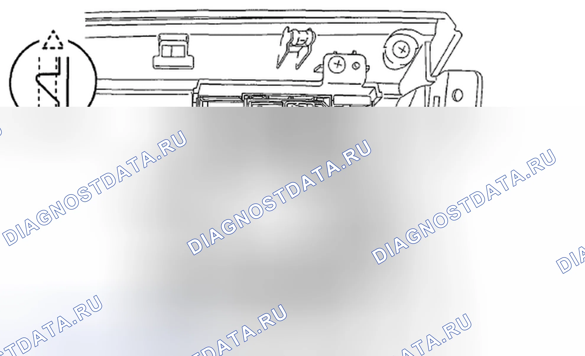 Рис. 38: ПЕРЕКЛЮЧАТЕЛЬ ОТКРЫВАНИЯ БАГАЖНИКА. Subaru Outback BR
