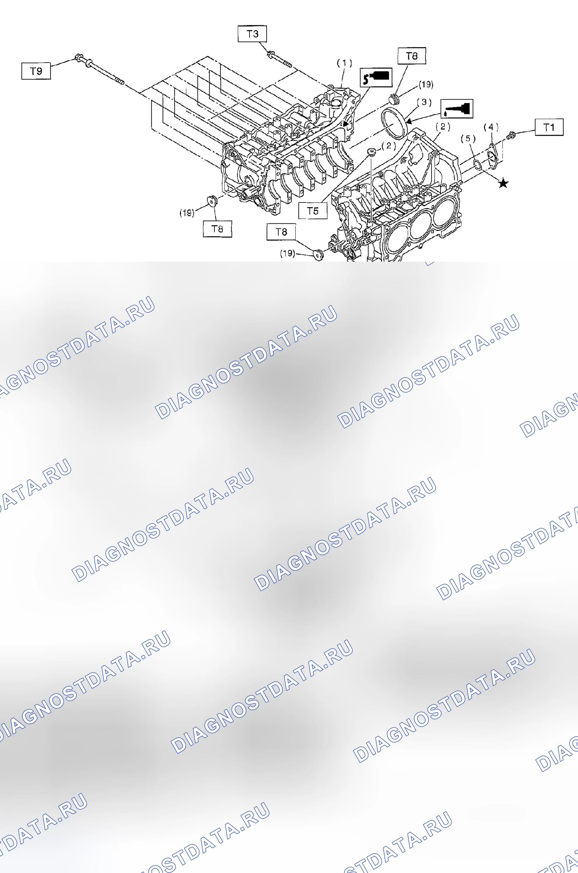 Рис. 301: БЛОК ЦИЛИНДРОВ. Subaru Outback BP