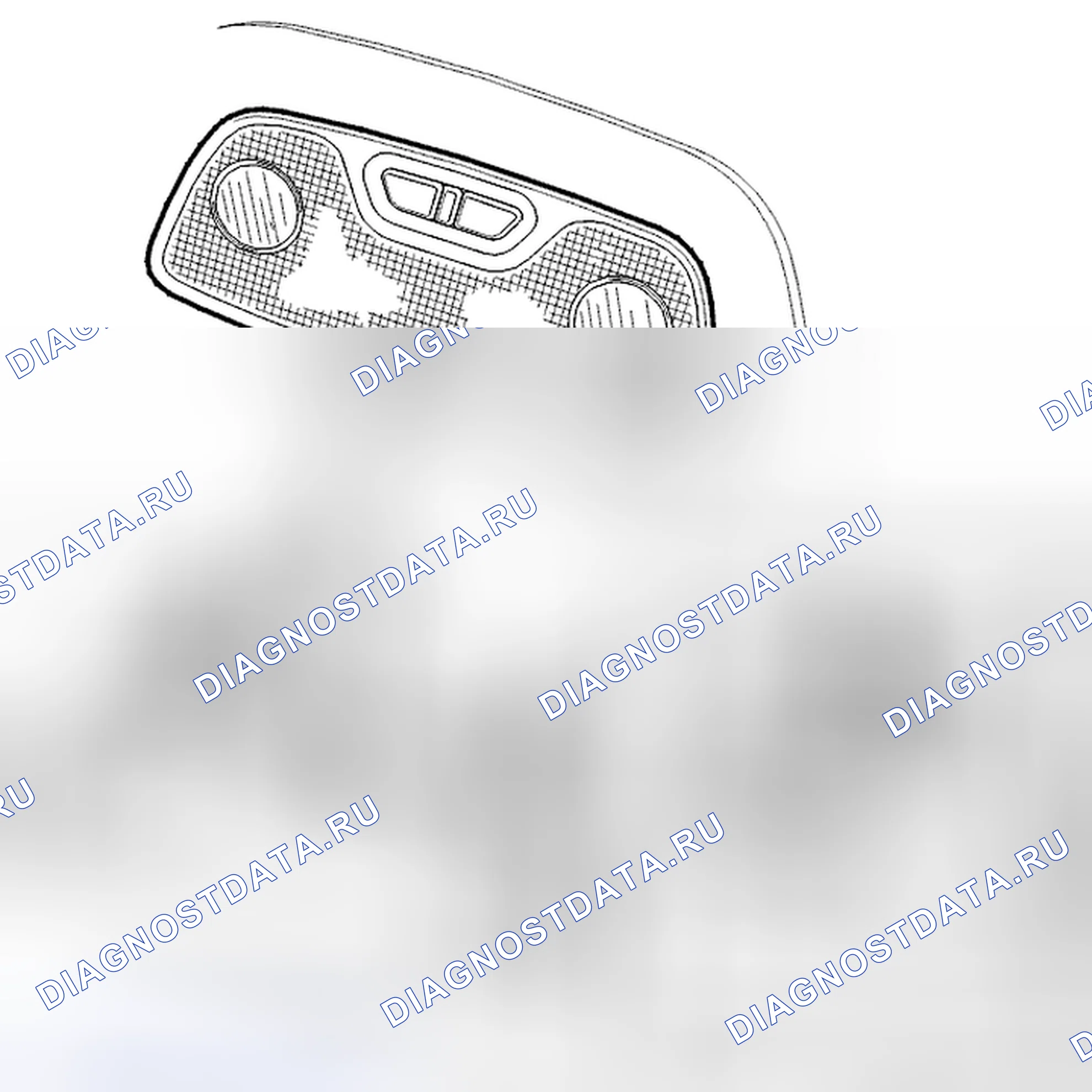 Рис. 22: Лампа и колба для чтения. Volvo S80 I