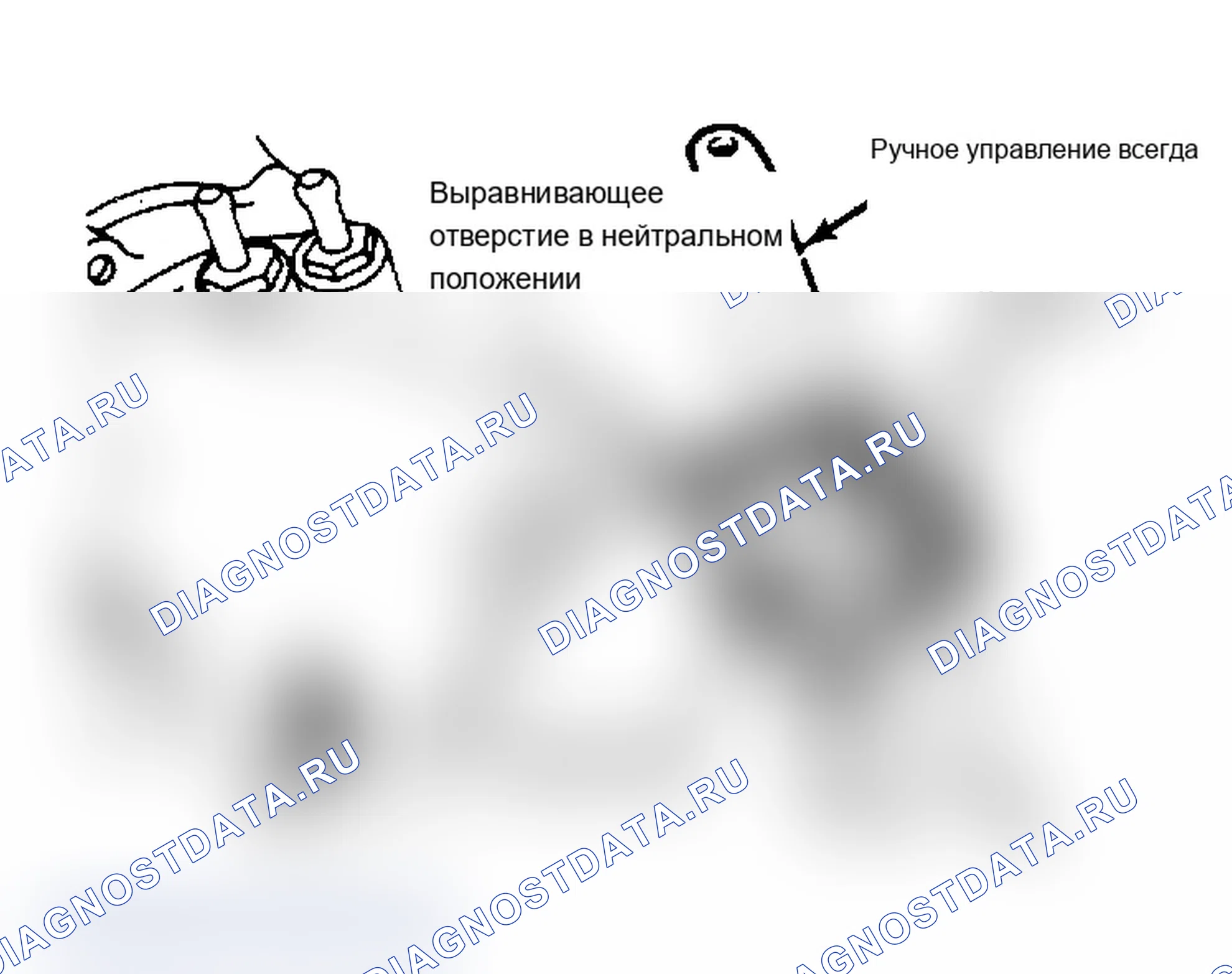 Рис. 44: Регулировка нейтрального предохранительного переключателя на KM171, KM172 и KM175 трансмиссия (MR600 аналогичен). Mitsubishi Mirage II