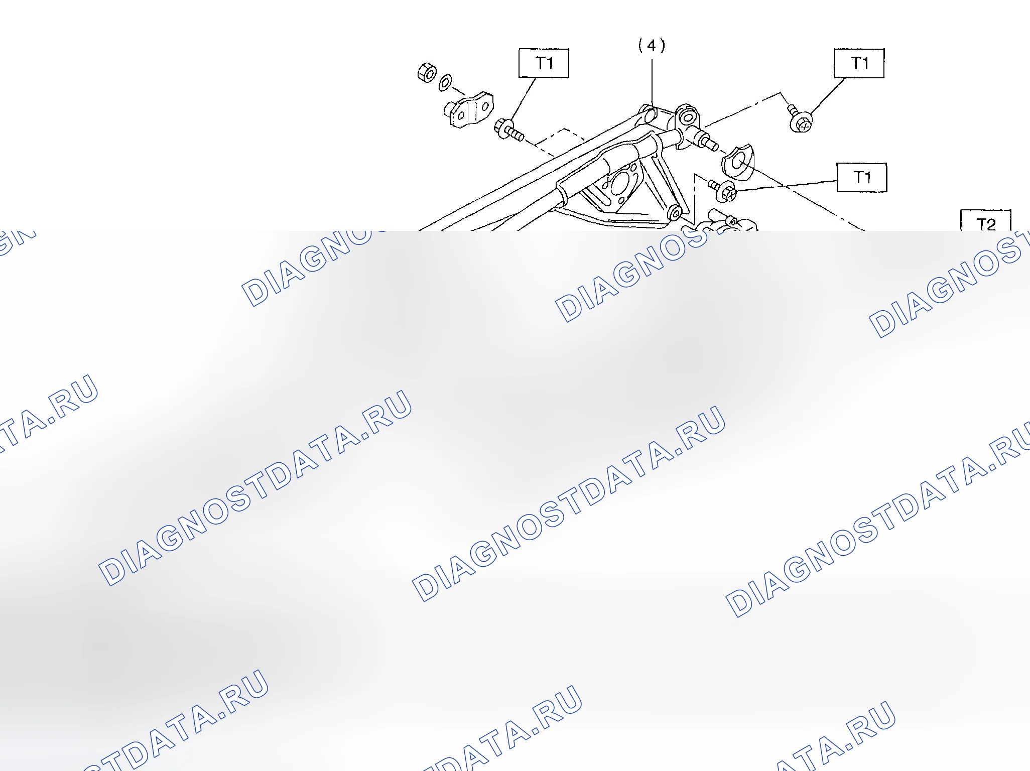 Рис. 2: ПЕРЕДНИЙ СТЕКЛООЧИСТИТЕЛЬ. Subaru Impreza GD/GC/GG рестайлинг