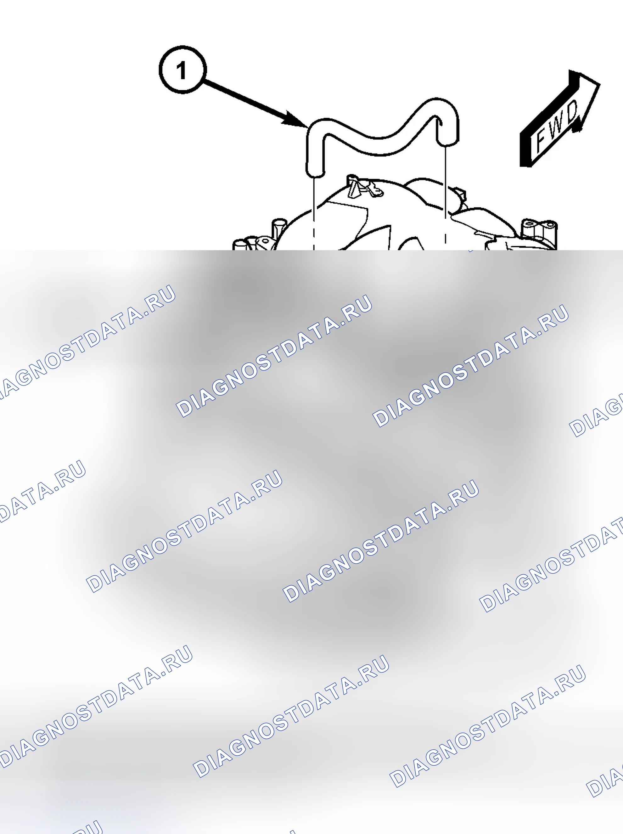 Рис. 135: ДЕМОНТАЖ - ВЕРХНИЙ ВПУСКНОЙ КОЛЛЕКТОР. Dodge Grand Caravan IV