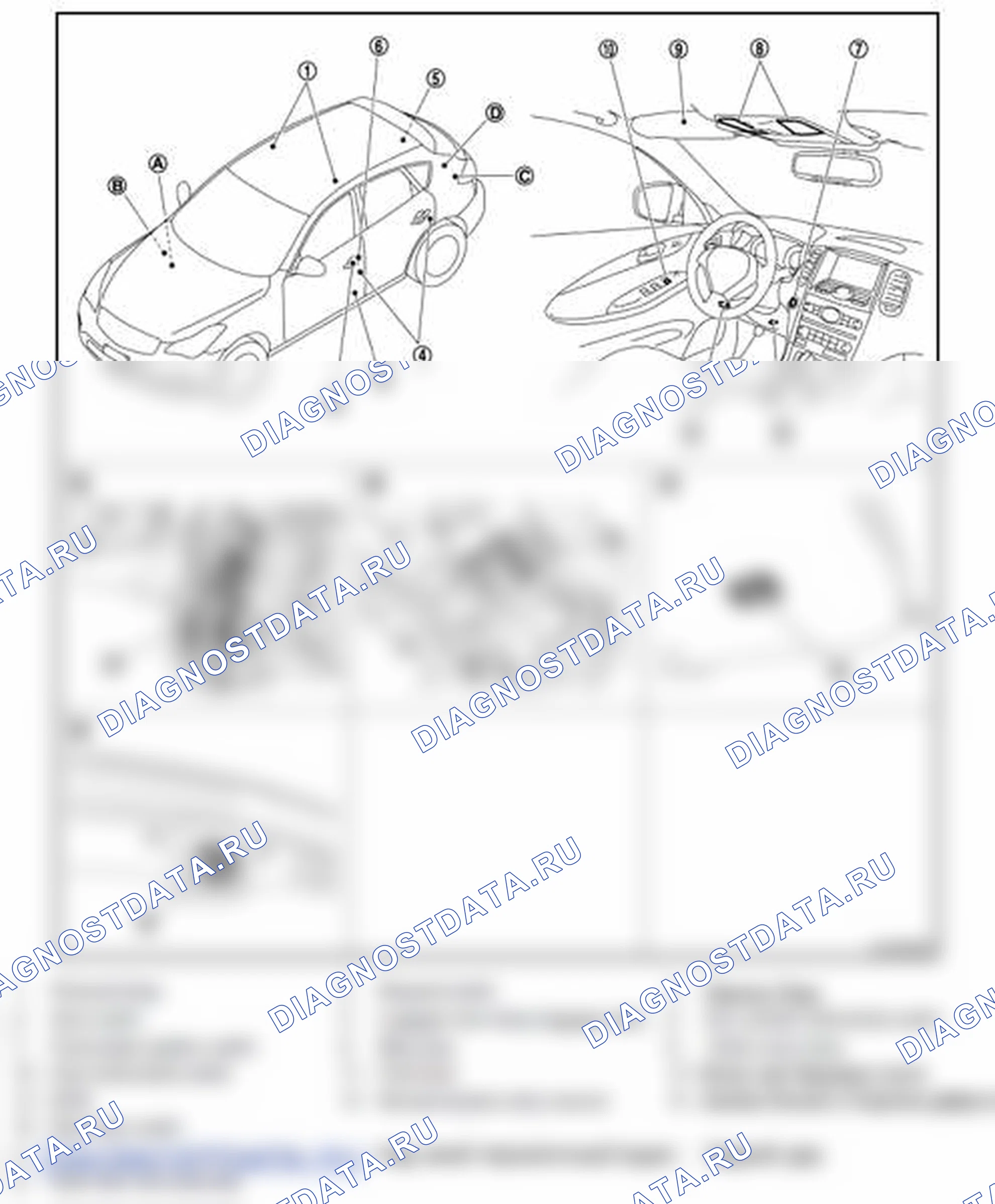 Рис. 30: Расположение компонентов. Infiniti EX35 I