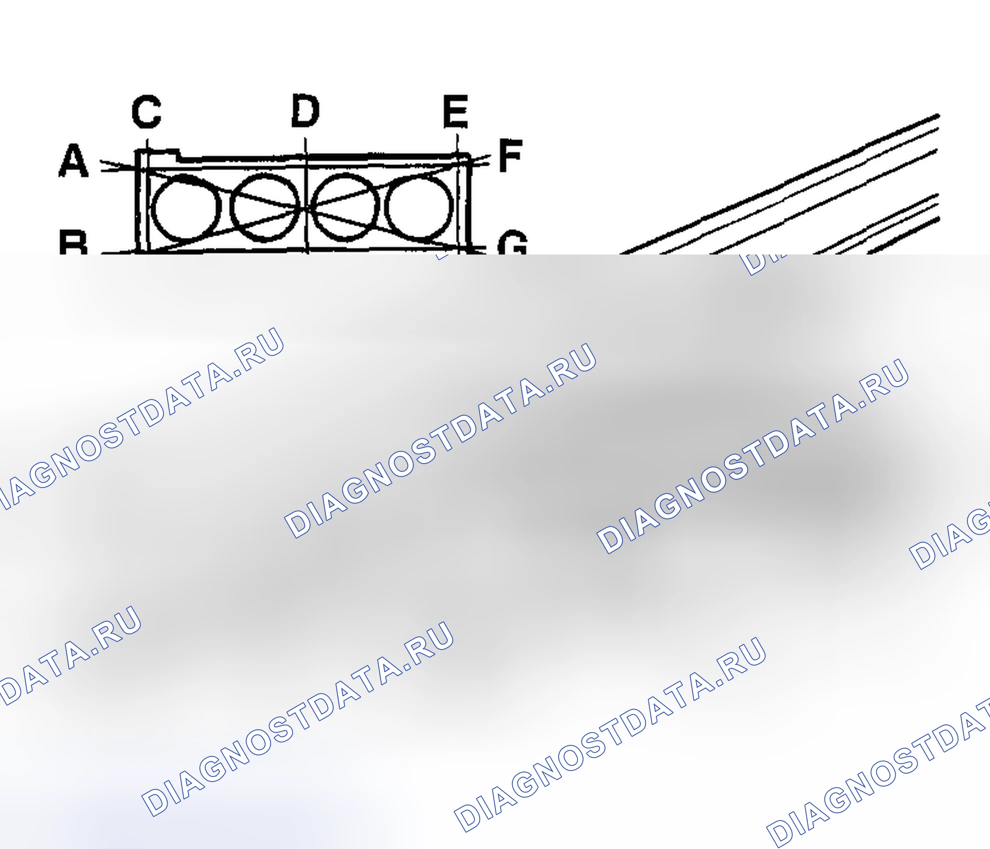 Рис. 1064: БЛОК ЦИЛИНДРОВ. Mazda MX-5 NA