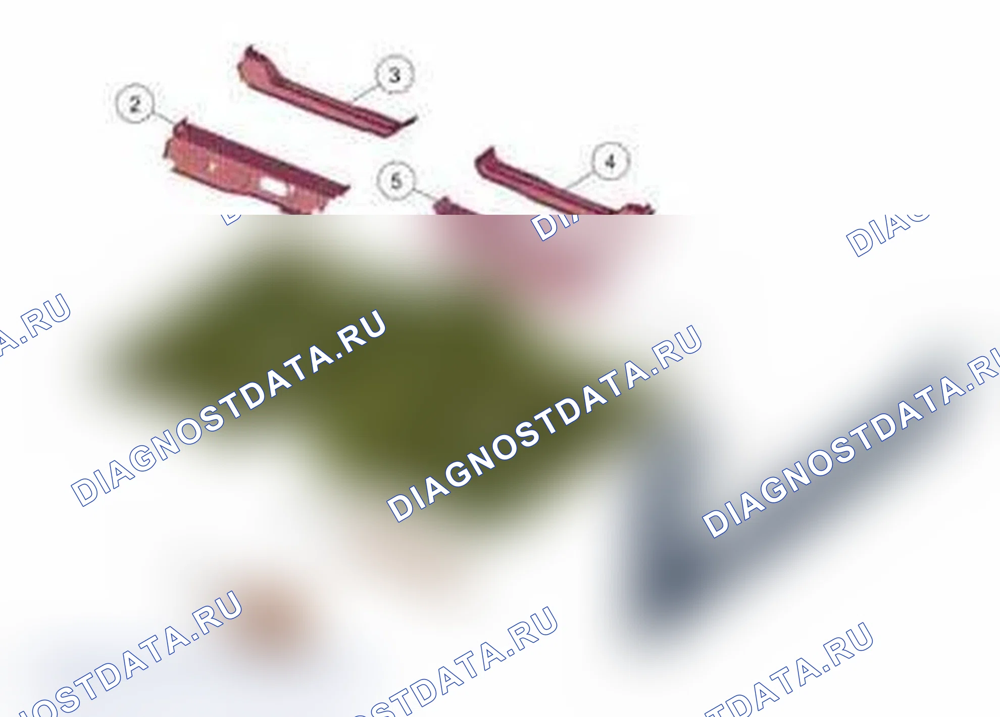 Рис. 373: Сборка переднего пола. Ford Focus III