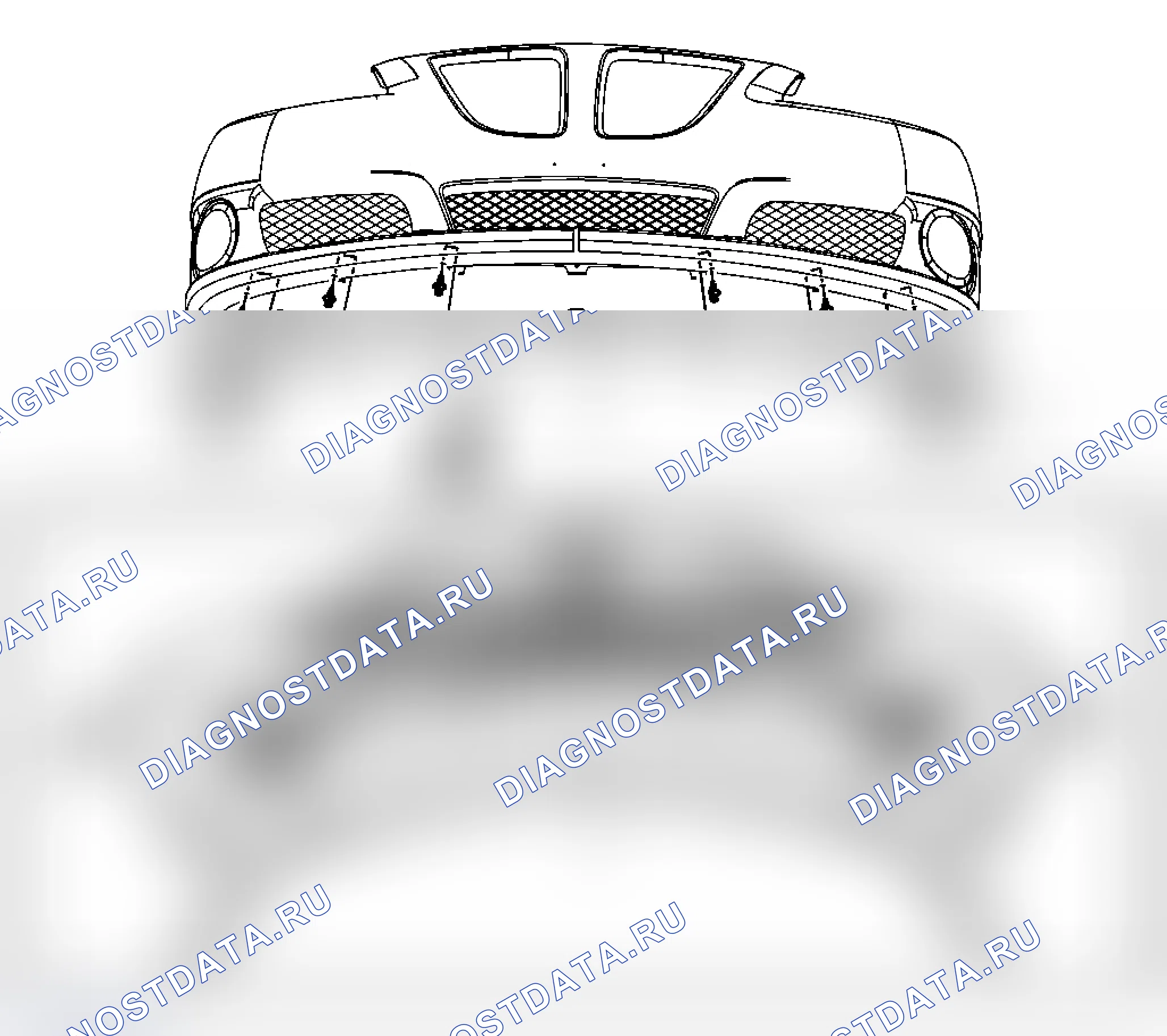 Рис. 1: Замена передней воздушной плотины (GXP). Pontiac G6 I final
