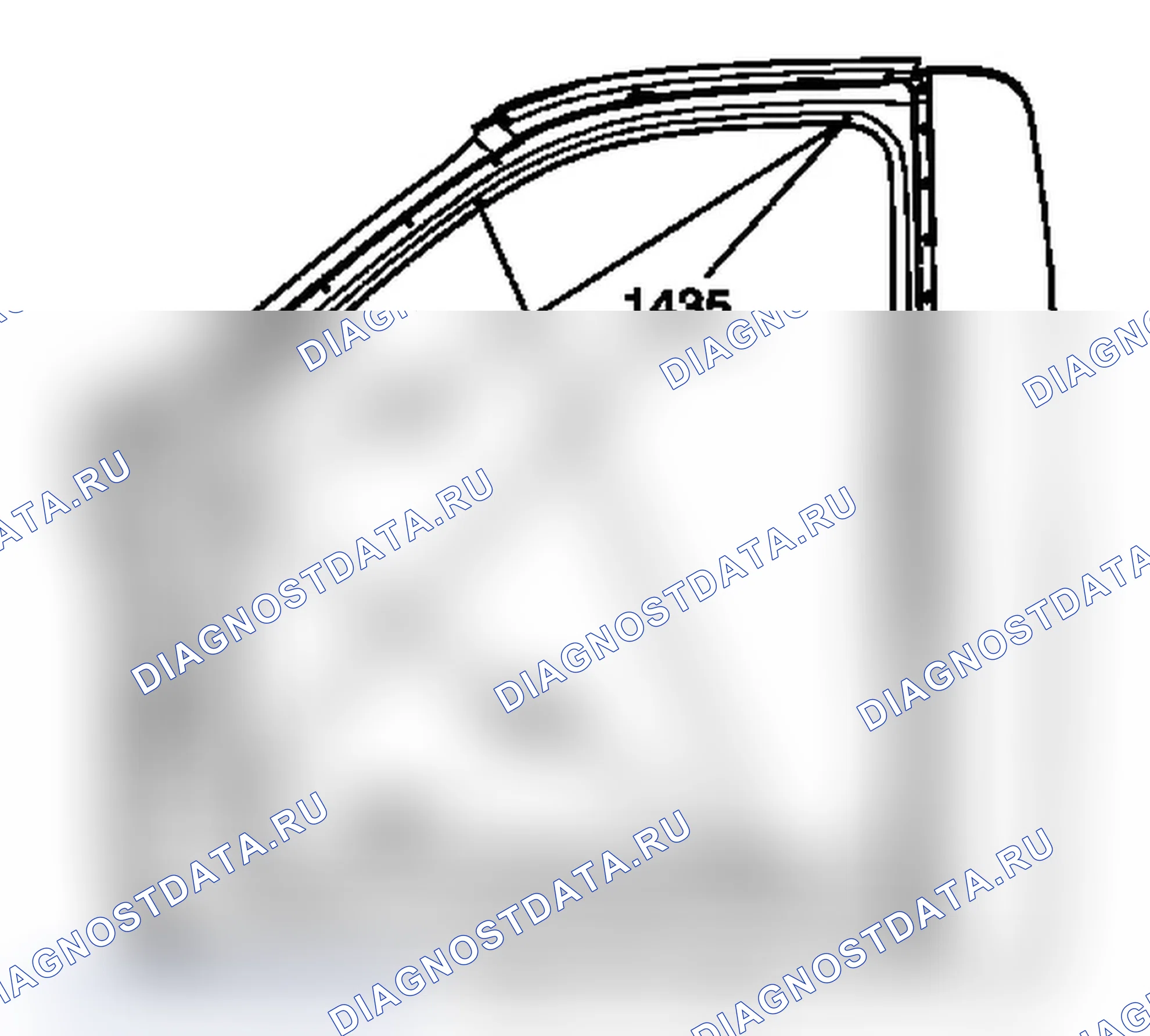 Рис. 71: Размеры стороны кузова (обычная кабина). Chevrolet Silverado 2500 HD 