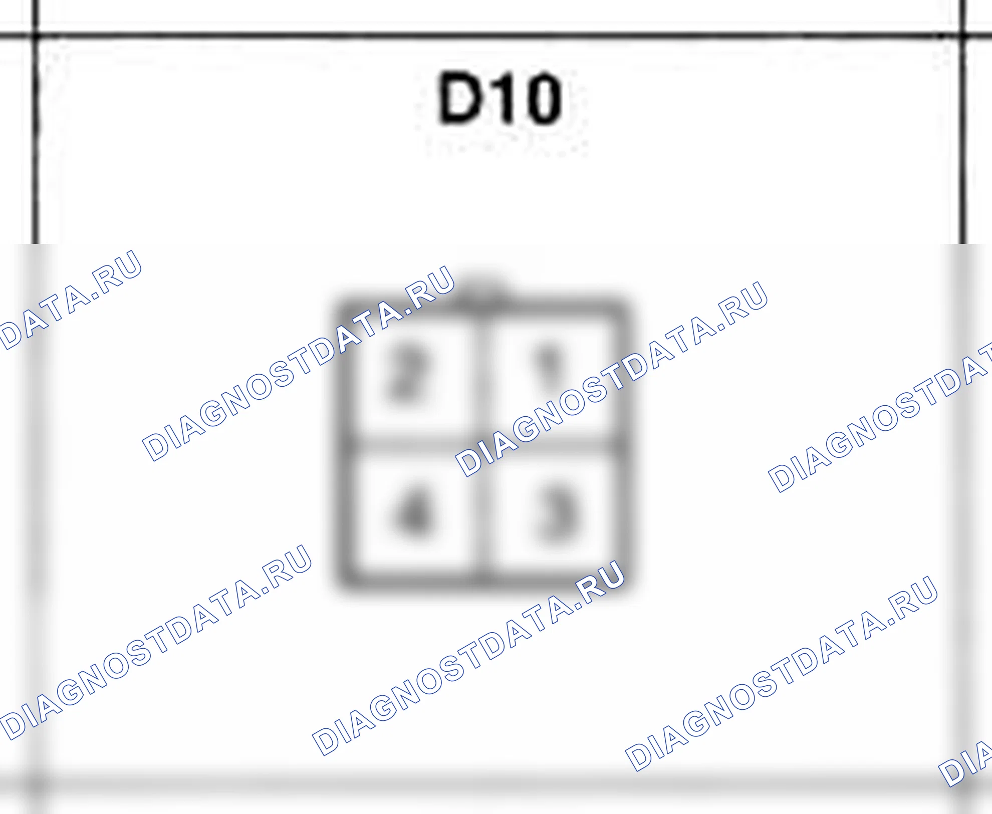 Распиновка разъёма D10 — дверного жгута. Hyundai H-1 A1