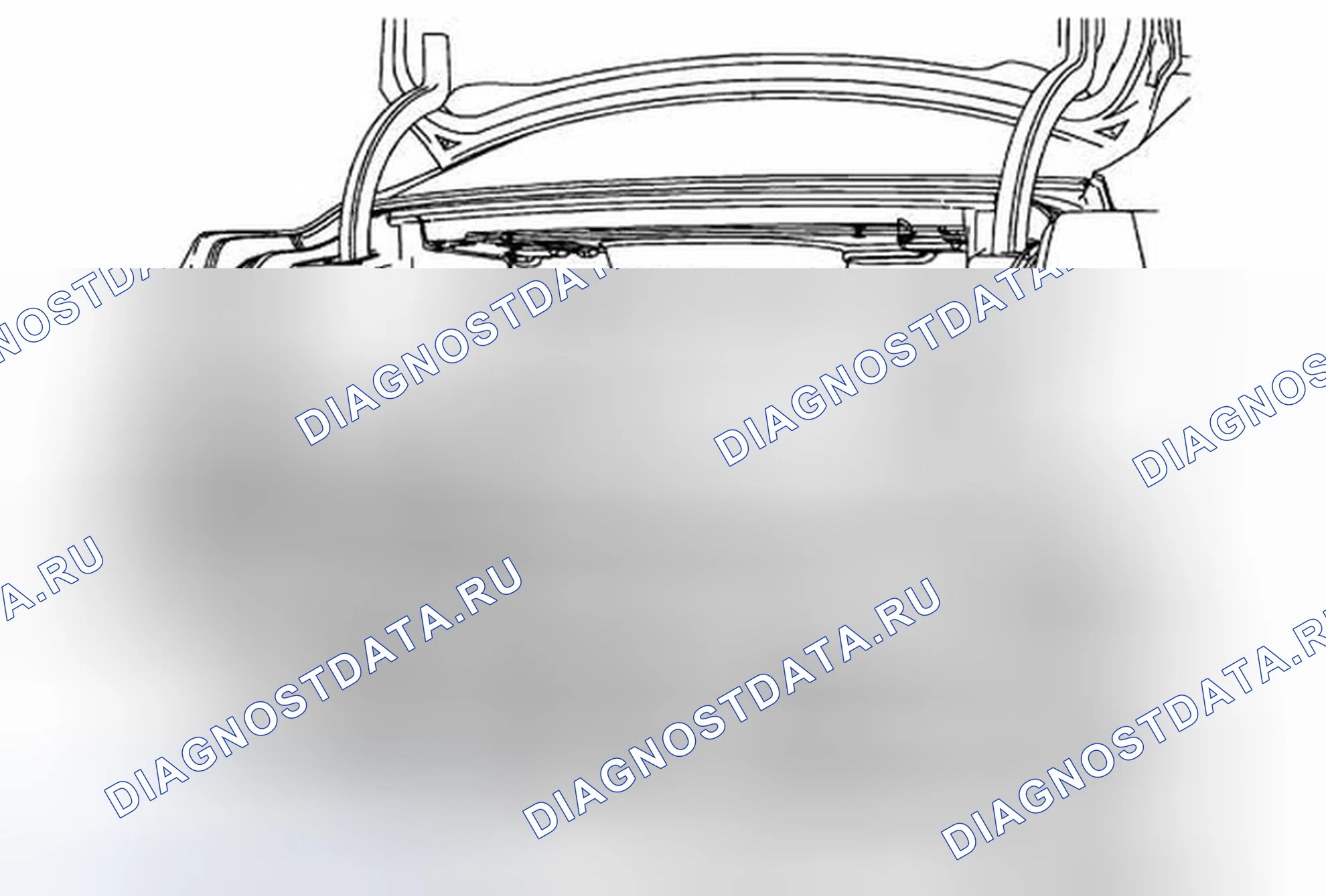 Рис. 24: Замена центрального кронштейна задней бампера (справа). Cadillac ATS I